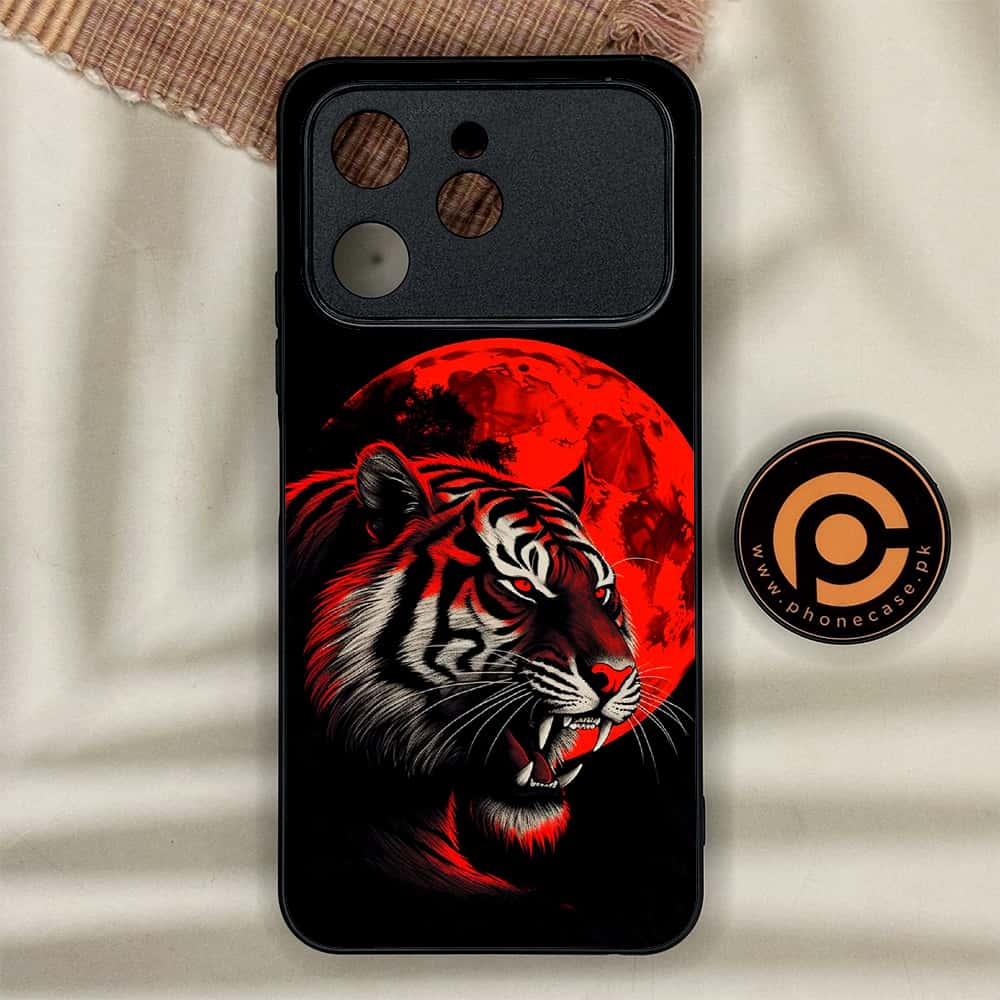 Tecno Spark 40 - Tiger 2.0 Series - Premium Metal Printed soft Bumper shock Proof Case
