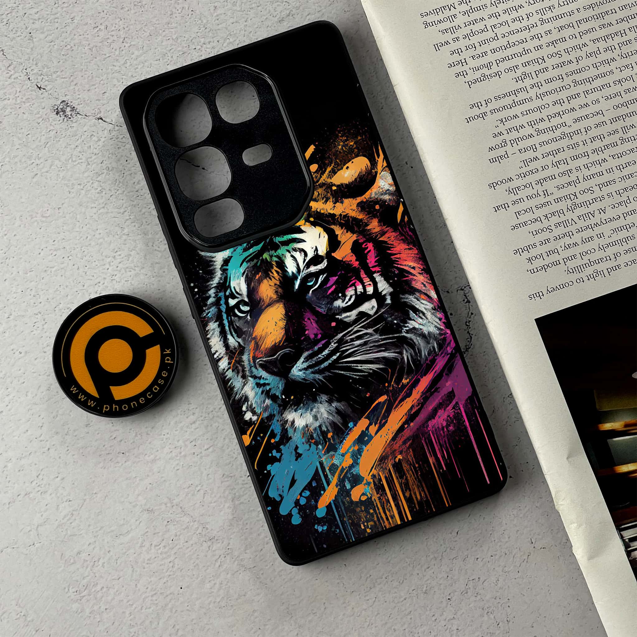 Infinix Note 50 - Tiger 2.0 Series - Premium Metal Printed Soft Bumper Shockproof Case
