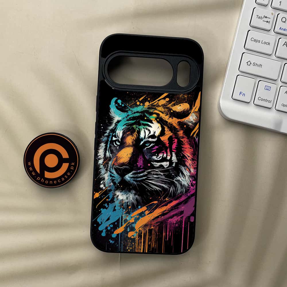 Google Pixel 10  - Tiger 2.0 Series - Premium Metal Printed soft Bumper Shockof Case
