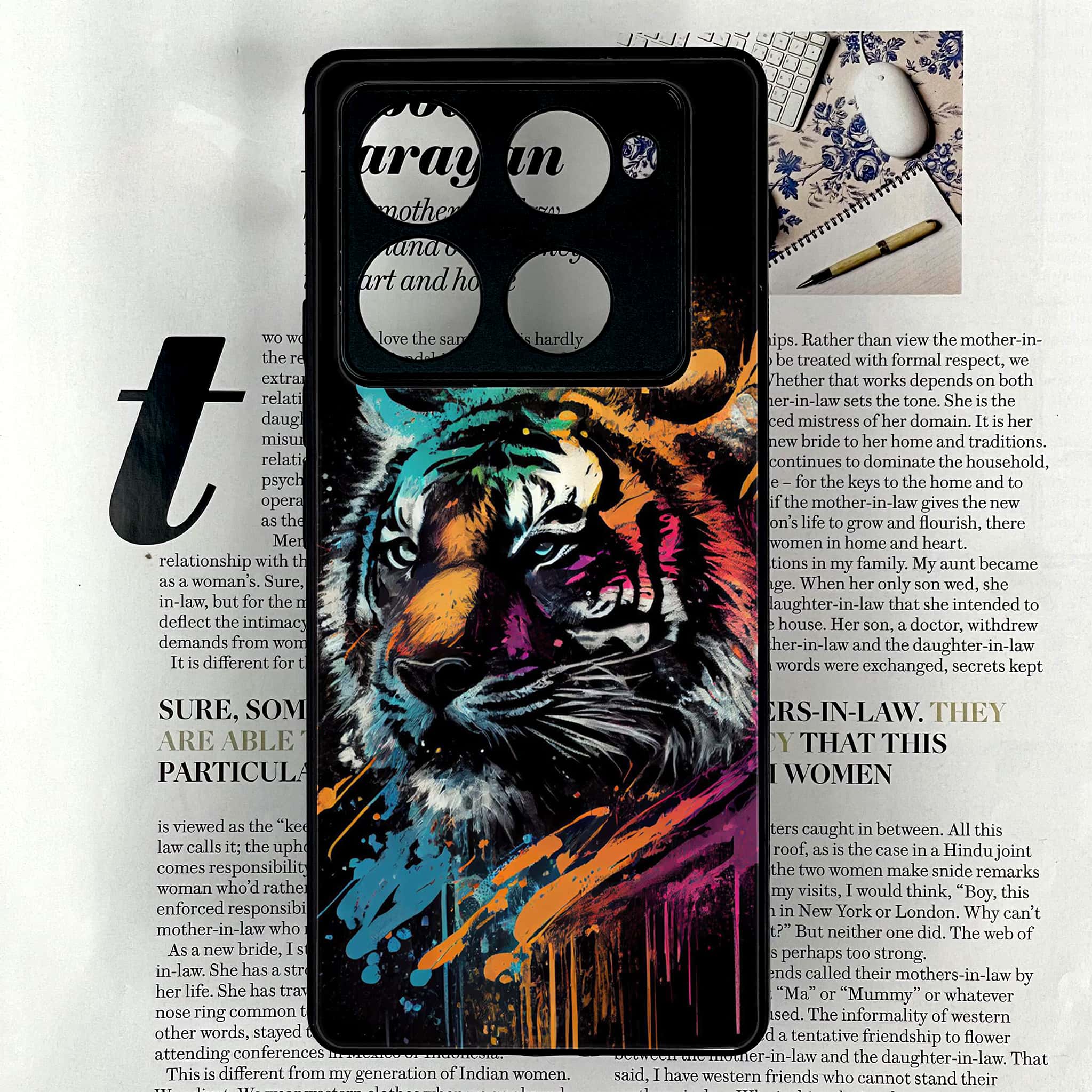 Infinix Note 40 Pro Plus - Tiger 2.0 Series - Premium Metal Printed soft Bumper shock Proof Case