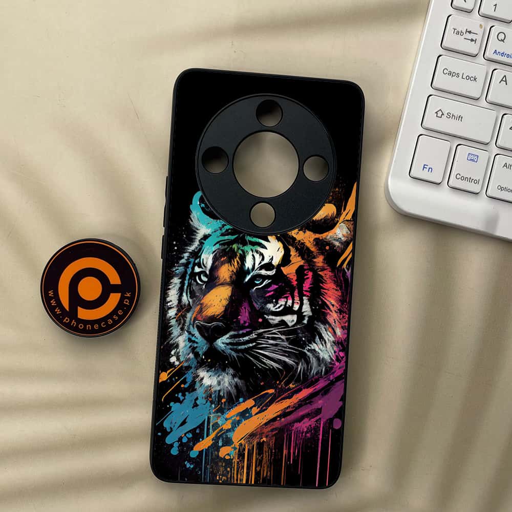 HONOR X9b 5G - Tiger 2.0 Series - Premium Metal  Printed soft Bumper shock Proof Case