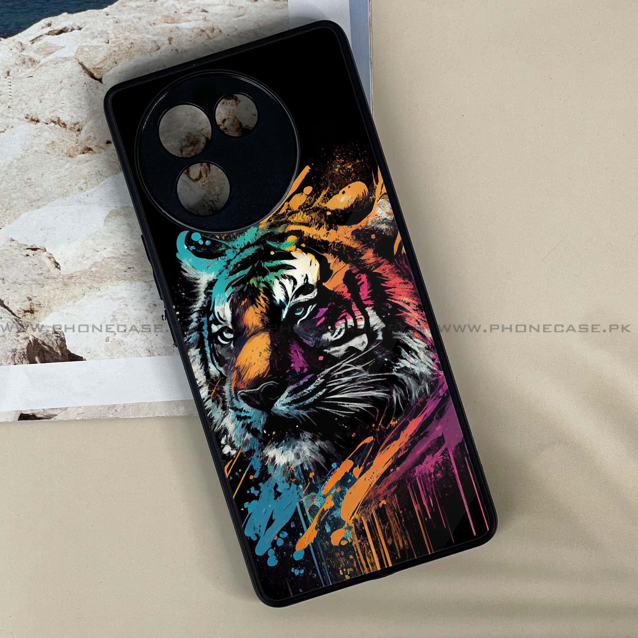 Vivo V30E - Tiger 2.0 Series - Premium Printed Metal soft Bumper shock Proof Case