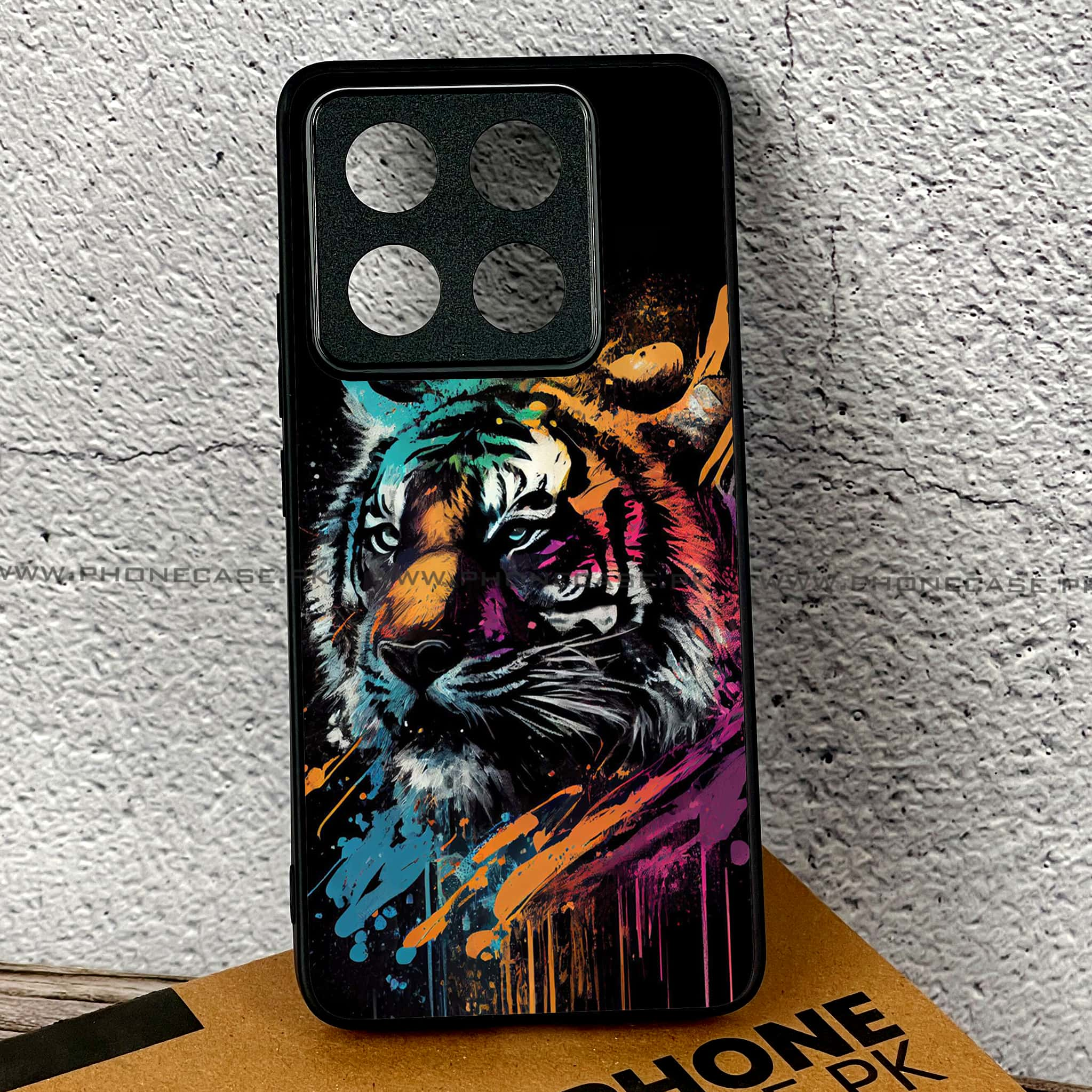 Xiaomi 14T - Tiger 2.0 Series - Premium Printed Glass soft Bumper shock Proof Case