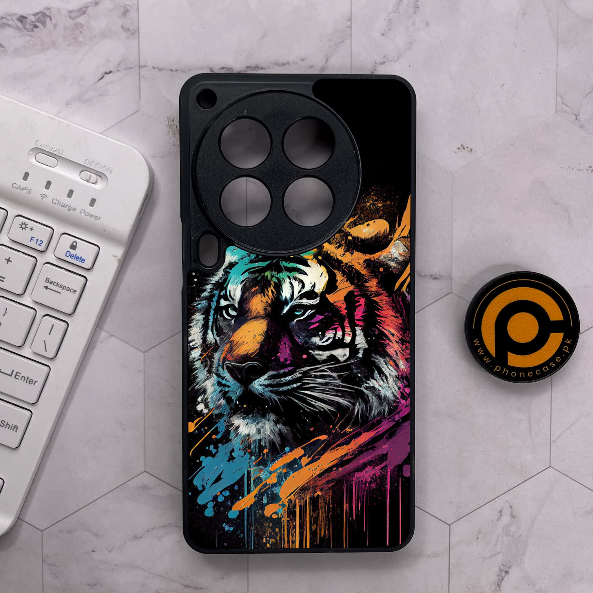 Tecno Camon 30 Premier - Tiger 2.0 Series - Premium Metal Printed soft Bumper shock Proof Case