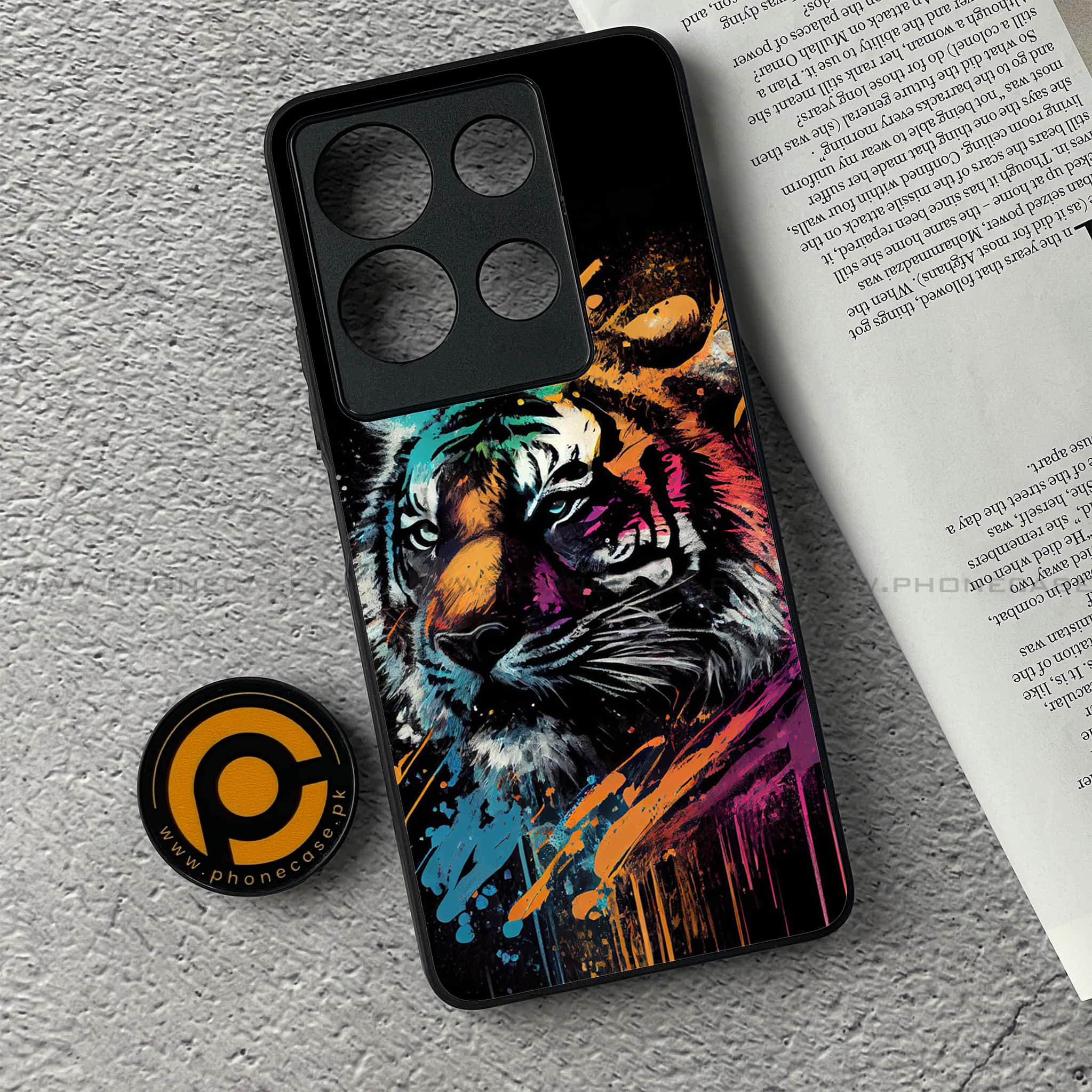 Infinix Note 30 - Tiger 2.0 Series - Premium Printed Glass soft Bumper shock Proof Case