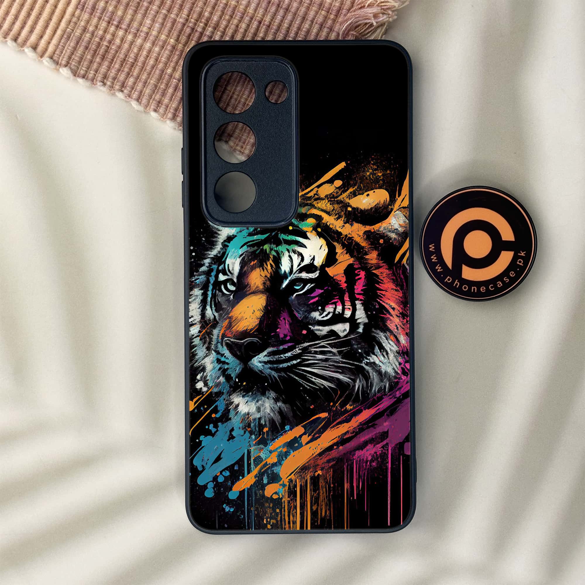Oppo A5 2025 - Tiger 2.0 Series - Premium Metal Printed soft Bumper shock Proof Case