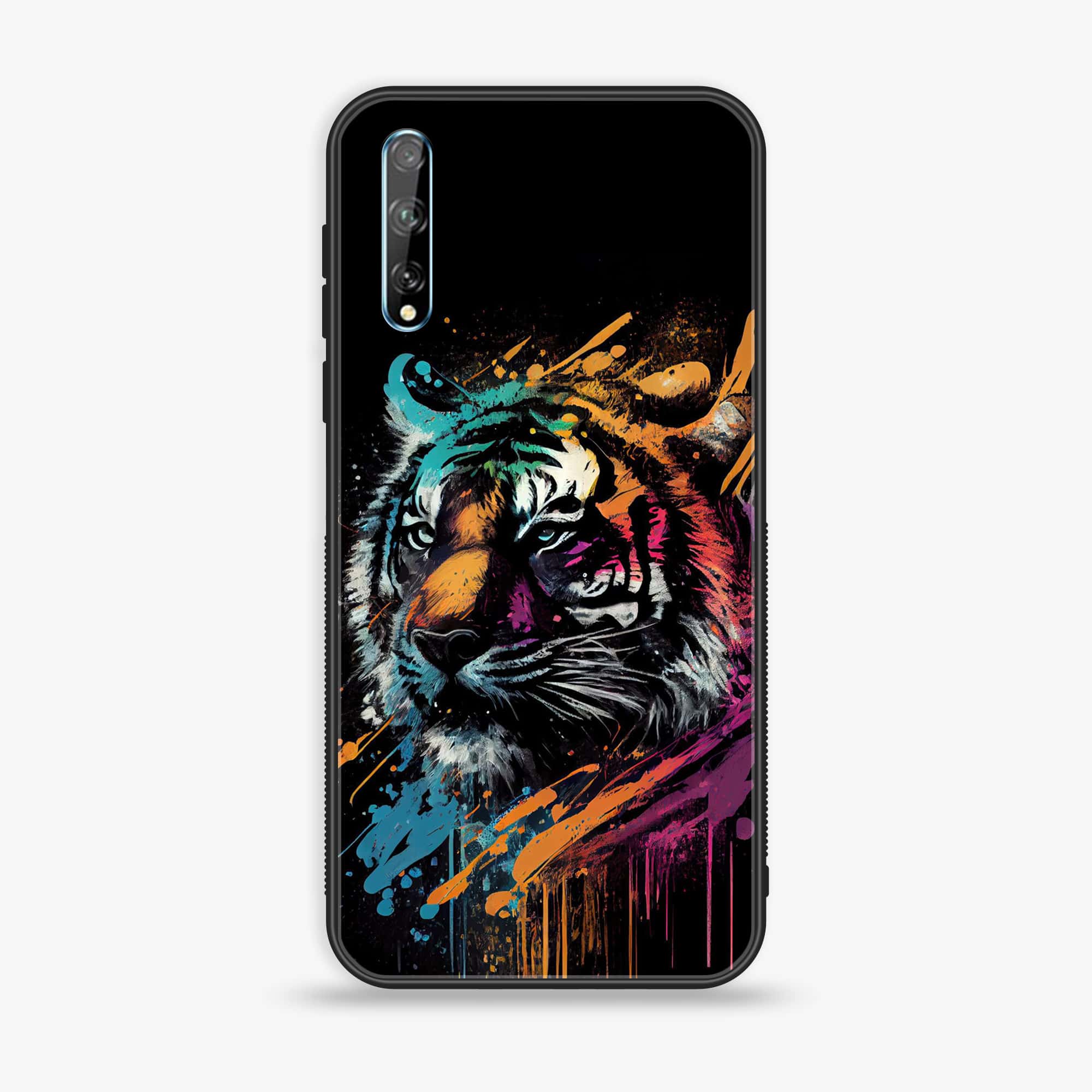Huawei Y8p -  Tiger 2.0 Series - Premium Printed Glass soft Bumper shock Proof Case