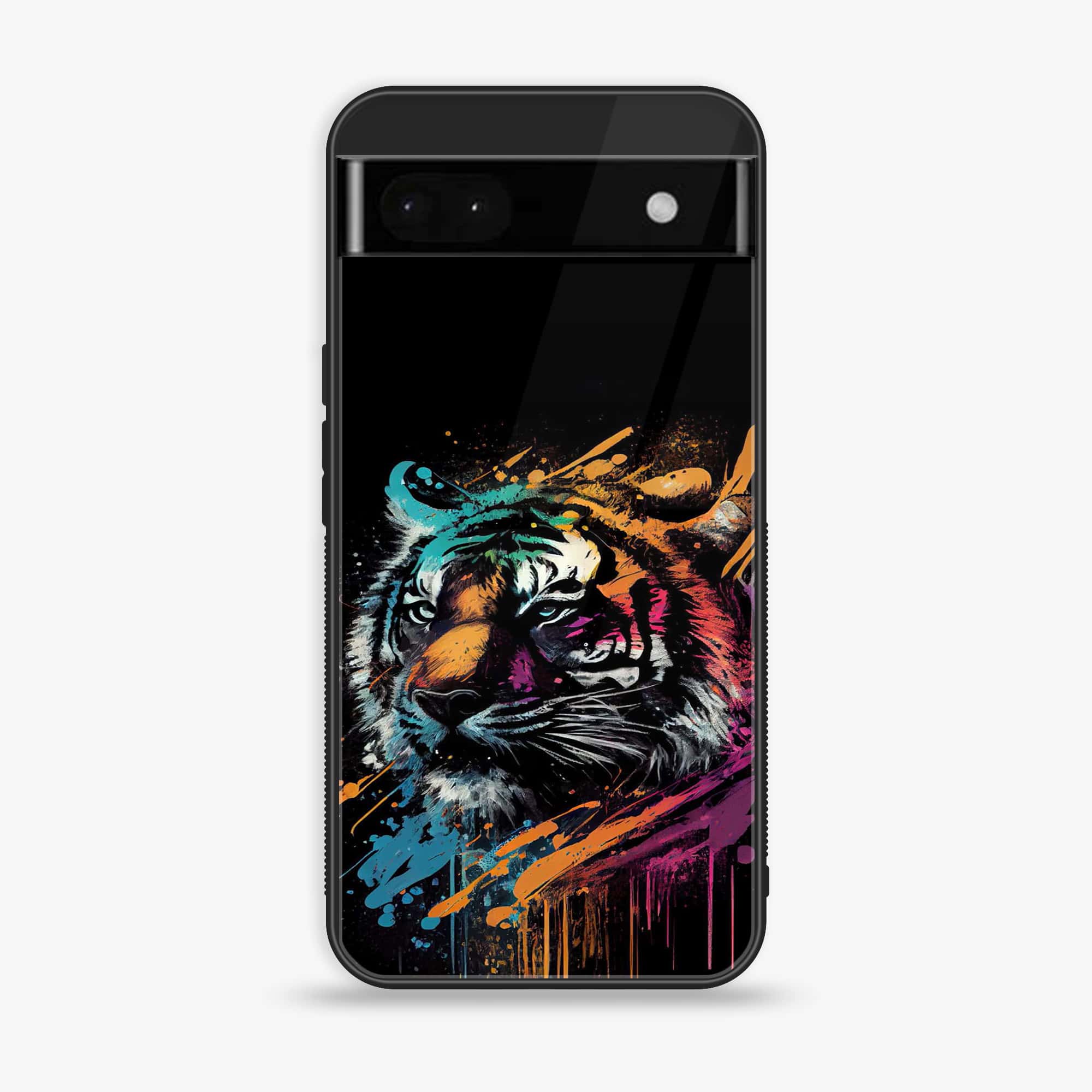 Google Pixel 6A - Tiger 2.0 Series - Premium Metal Printed soft Bumper Shock Proof Case