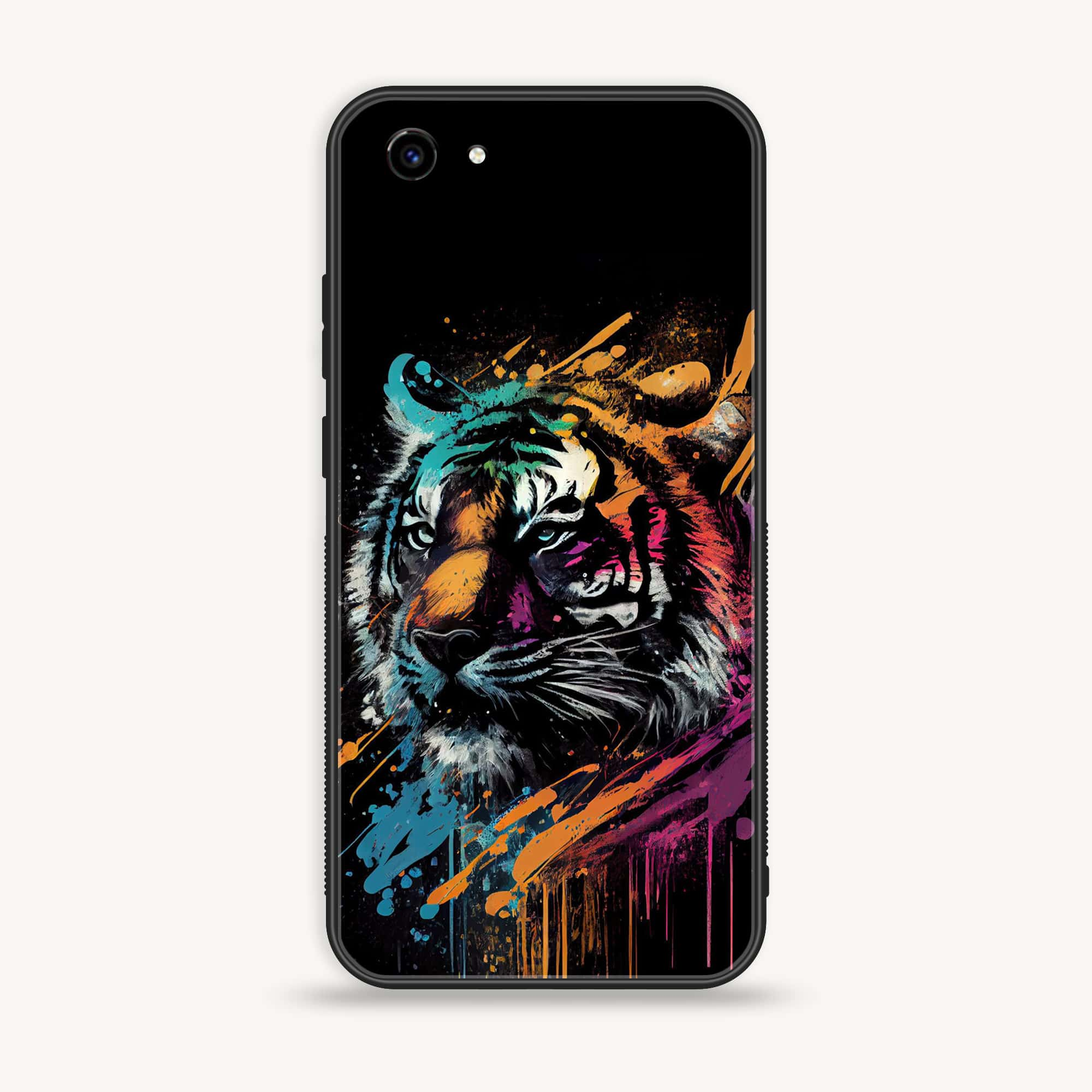 Vivo Y83 - Tiger 2.0 Series - Premium Printed Glass soft Bumper shock Proof Case