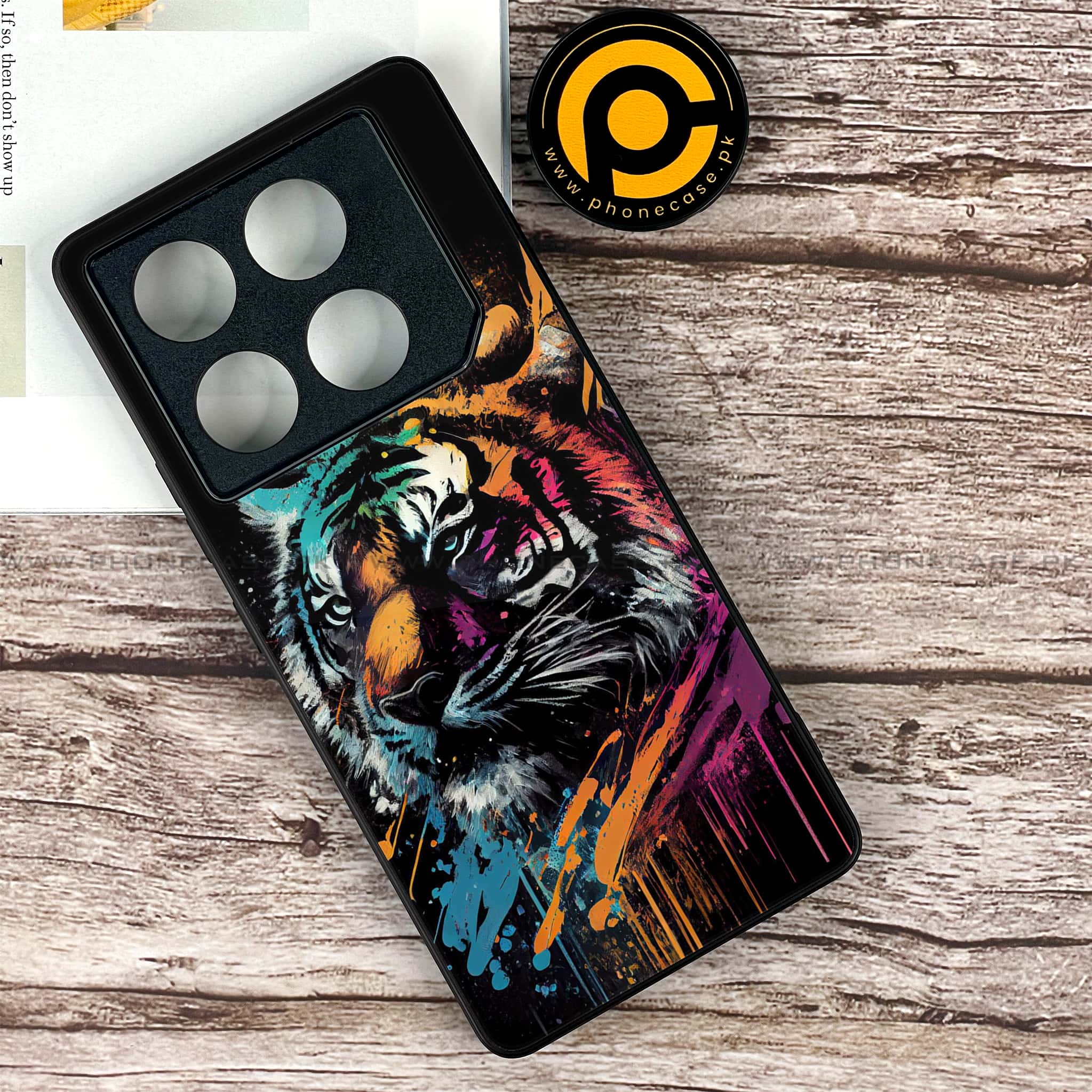 Infinix GT 20 Pro - Tiger 2.0 Series - Premium Printed Glass soft Bumper shock Proof Case