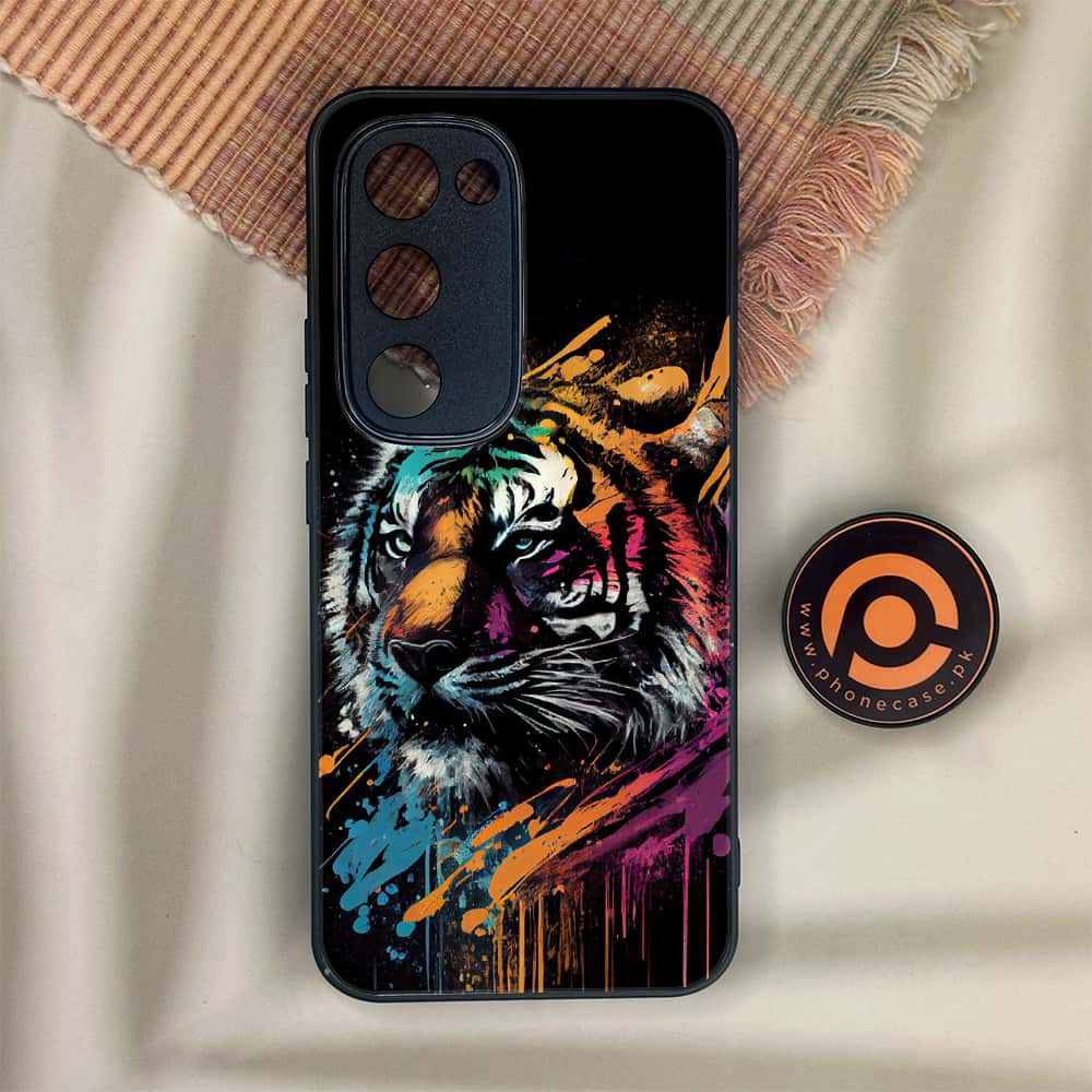 Tecno Spark 40 Pro Plus - Tiger 2.0 Series - Premium Metal Printed soft Bumper shock Proof Case