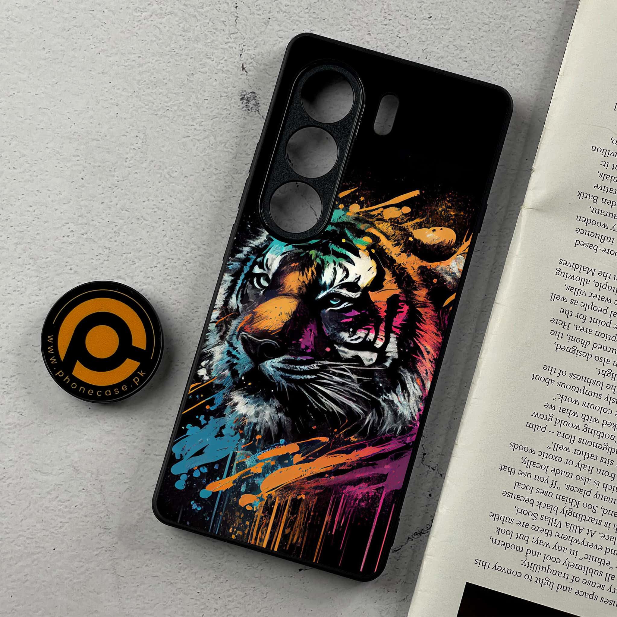 Tecno Camon 40 - Tiger 2.0 Series - Premium Metal Printed Soft Bumper Shockproof Case