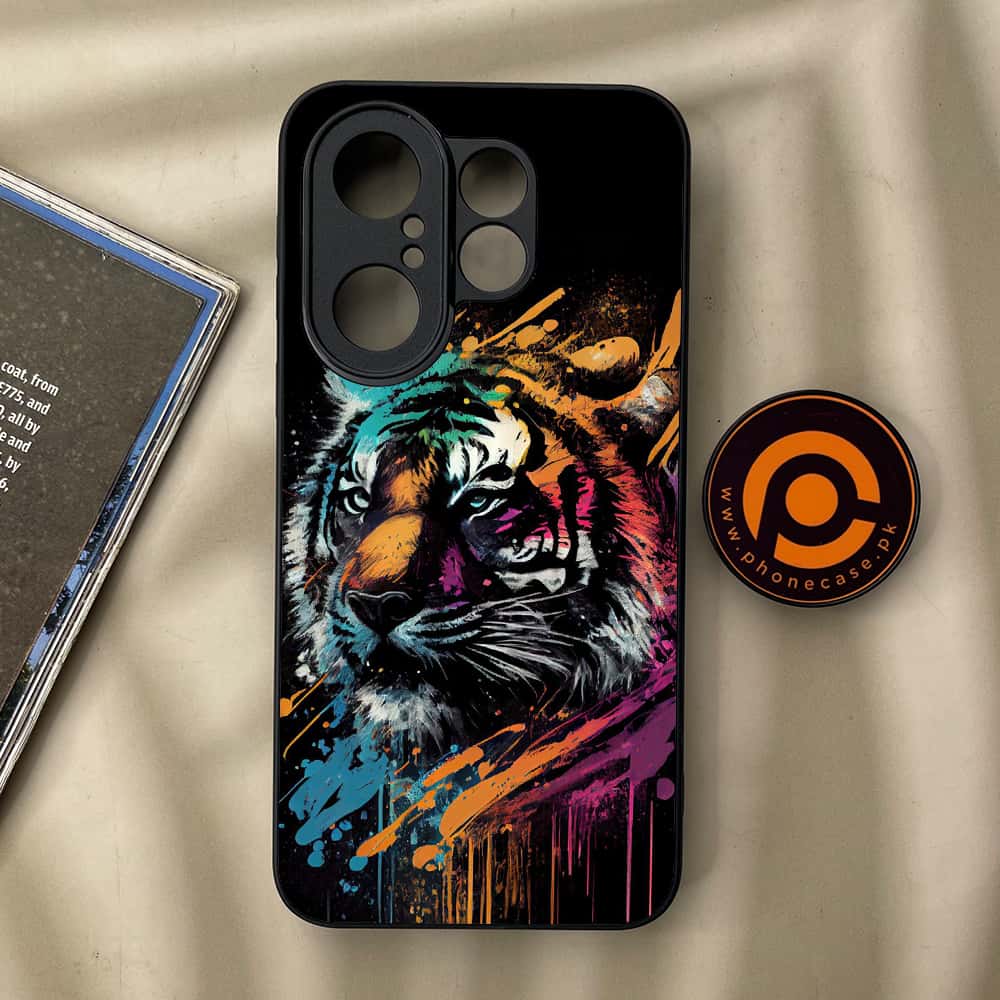 Vivo X200 FE - Tiger 2.0 Series - Premium Metal Printed soft Bumper Shock Proof Case