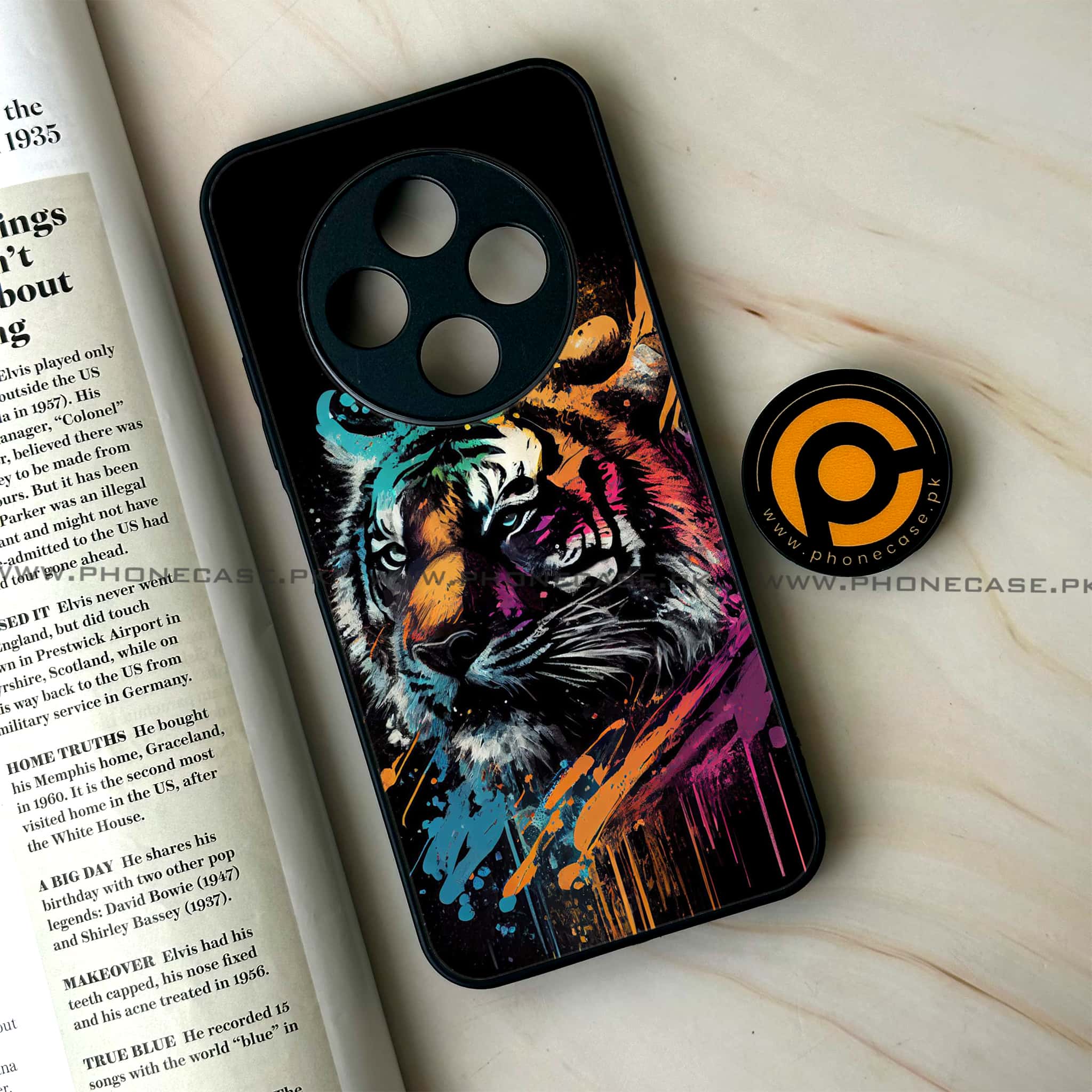Oppo F27 Pro Plus - Tiger 2.0 Series - Premium Metal Printed soft Bumper Shock Proof Case