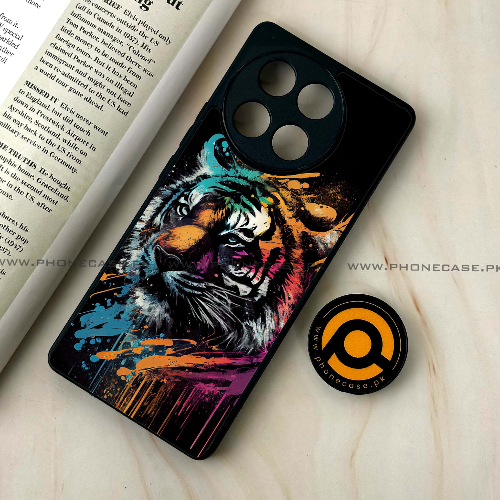 Tecno Camon 30s - Tiger 2.0 Series - Premium Metal Printed soft Bumper shock Proof Case