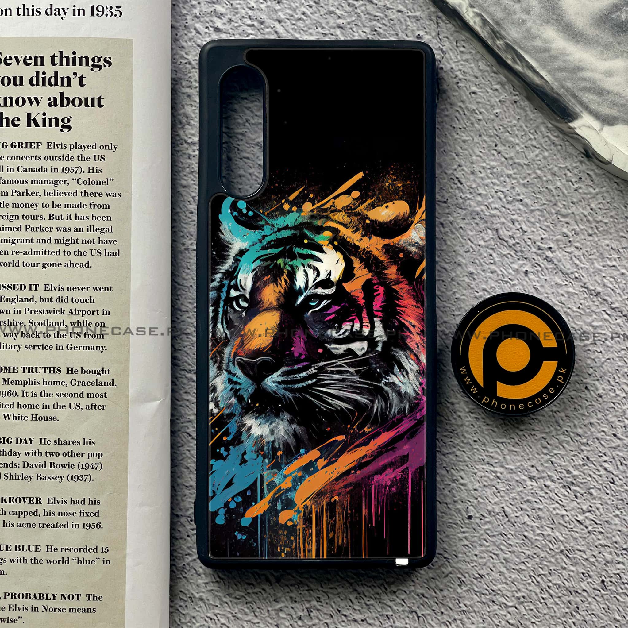 LG G9 - Tiger 2.0 Series - Premium Metal Printed soft Bumper shock Proof Case