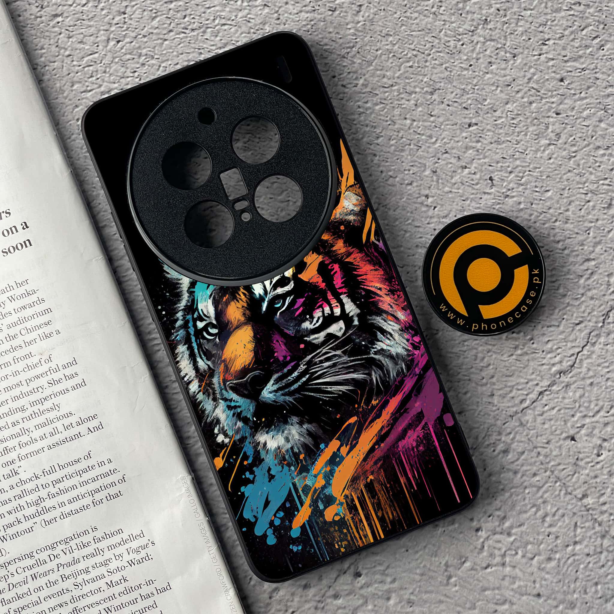 Vivo X200 Pro - Tiger 2.0 Series - Premium Metal  Printed soft Bumper shock Proof Case