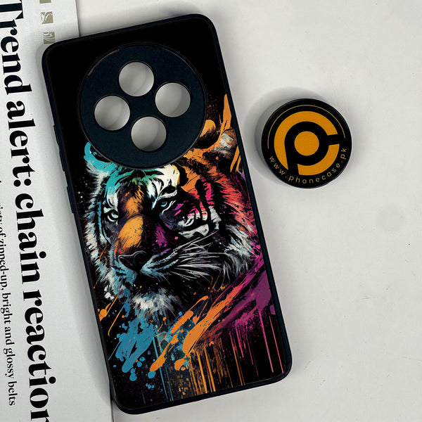 Oppo Reno 12F 4G - Tiger 2.0 Design 9 - Premium Metal Printed soft Bumper shock Proof Case  CS-29709