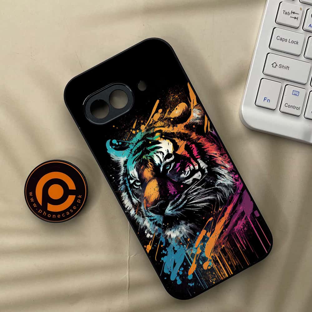 Google Pixel 9a - Tiger 2.0 Series - Premium Metal Printed soft Bumper Shock Proof Case