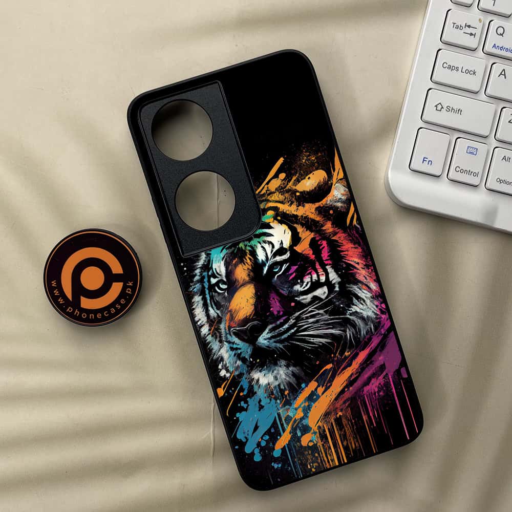 Honor X7b - Tiger 2.0 Series - Premium Metal  Printed soft Bumper shock Proof Case