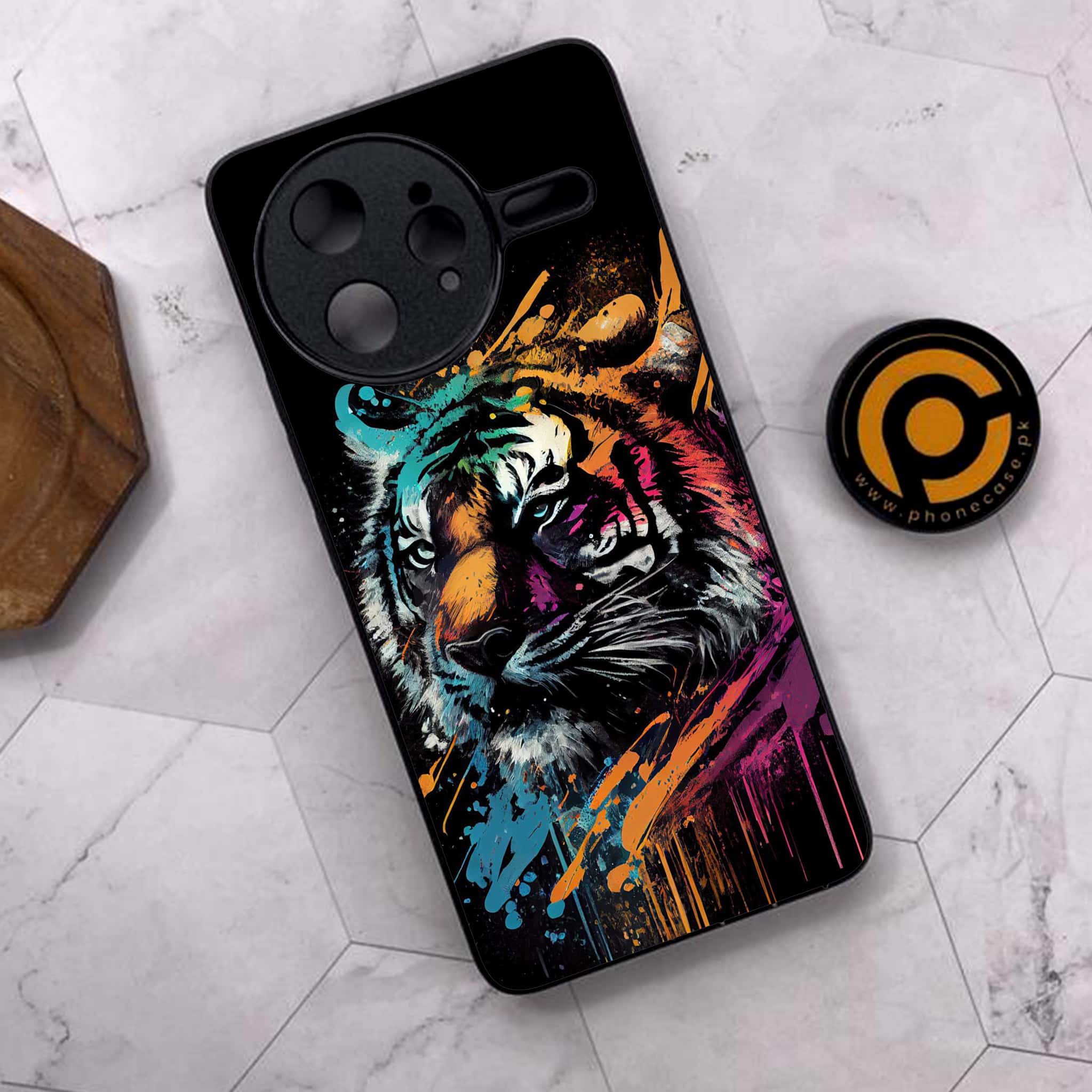 Xiaomi Poco F7 Ultra 5G - Tiger 2.0 Series - Premium Metal Printed soft Bumper shock Proof Case