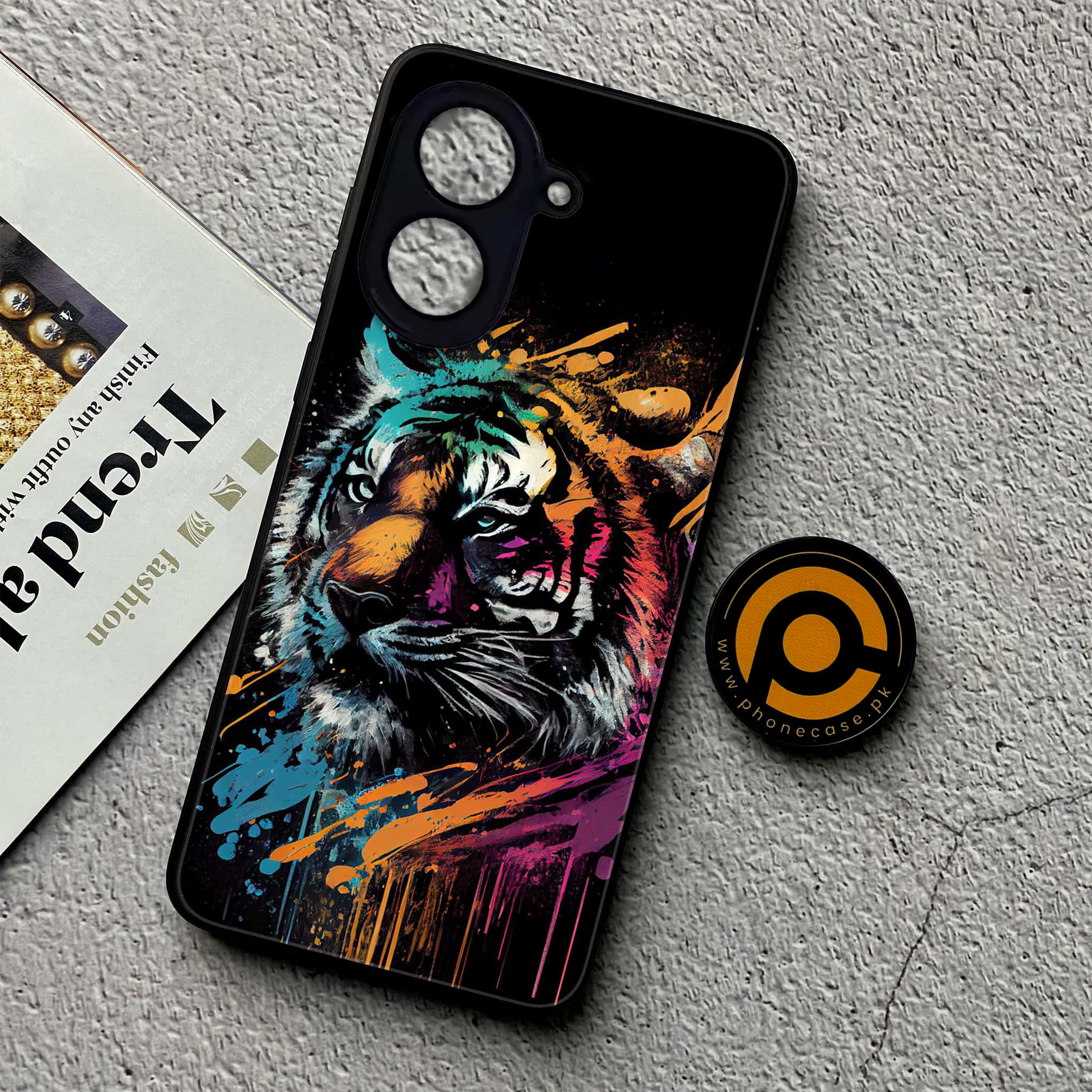 Xiaomi Redmi A5 - Tiger 2.0 Series - Premium Metal Printed soft Bumper shock Proof Case