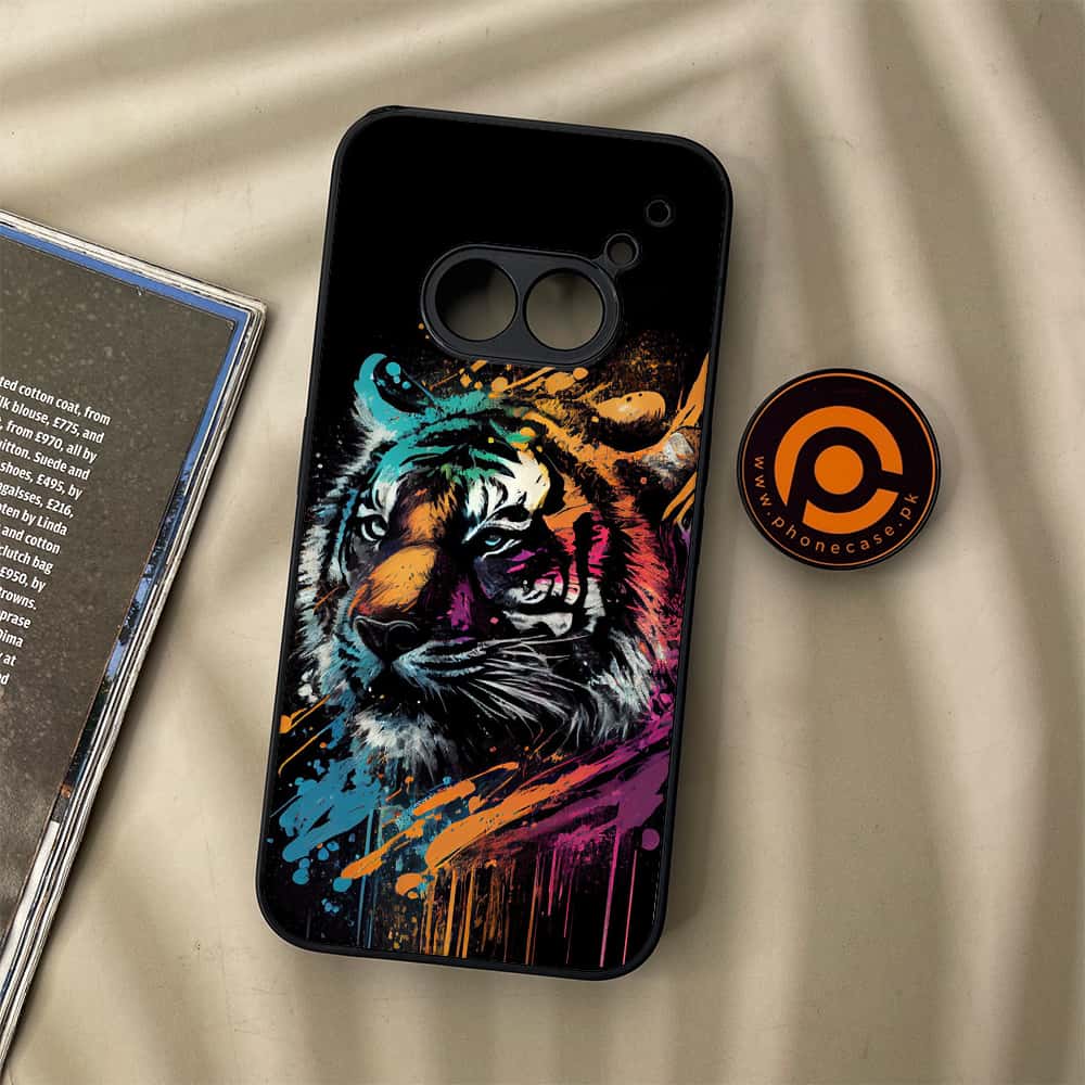 Nothing Phone (2a) - Tiger 2.0 Series - Premium Metal Printed soft Bumper Shock Proof Case