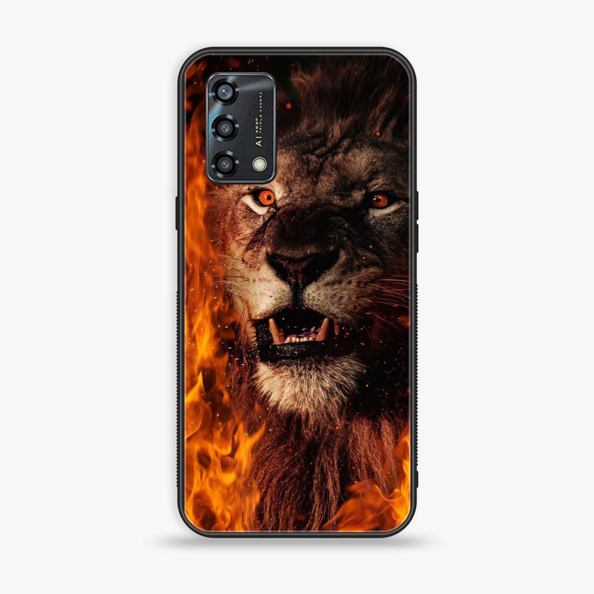 Oppo A95 - Tiger Art Series - Premium Printed Glass soft Bumper shock Proof Case