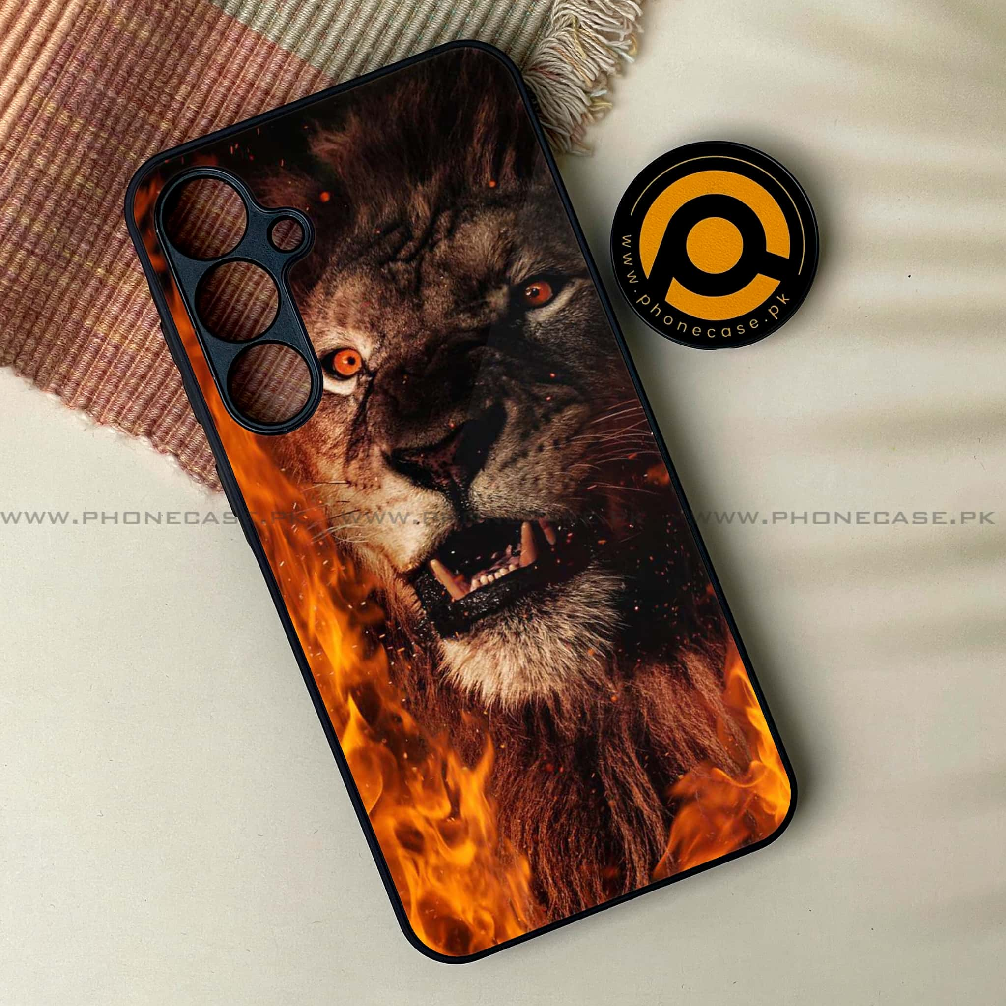 Samsung Galaxy M54 - Tiger Series - Premium Printed Glass soft Bumper shock Proof Case