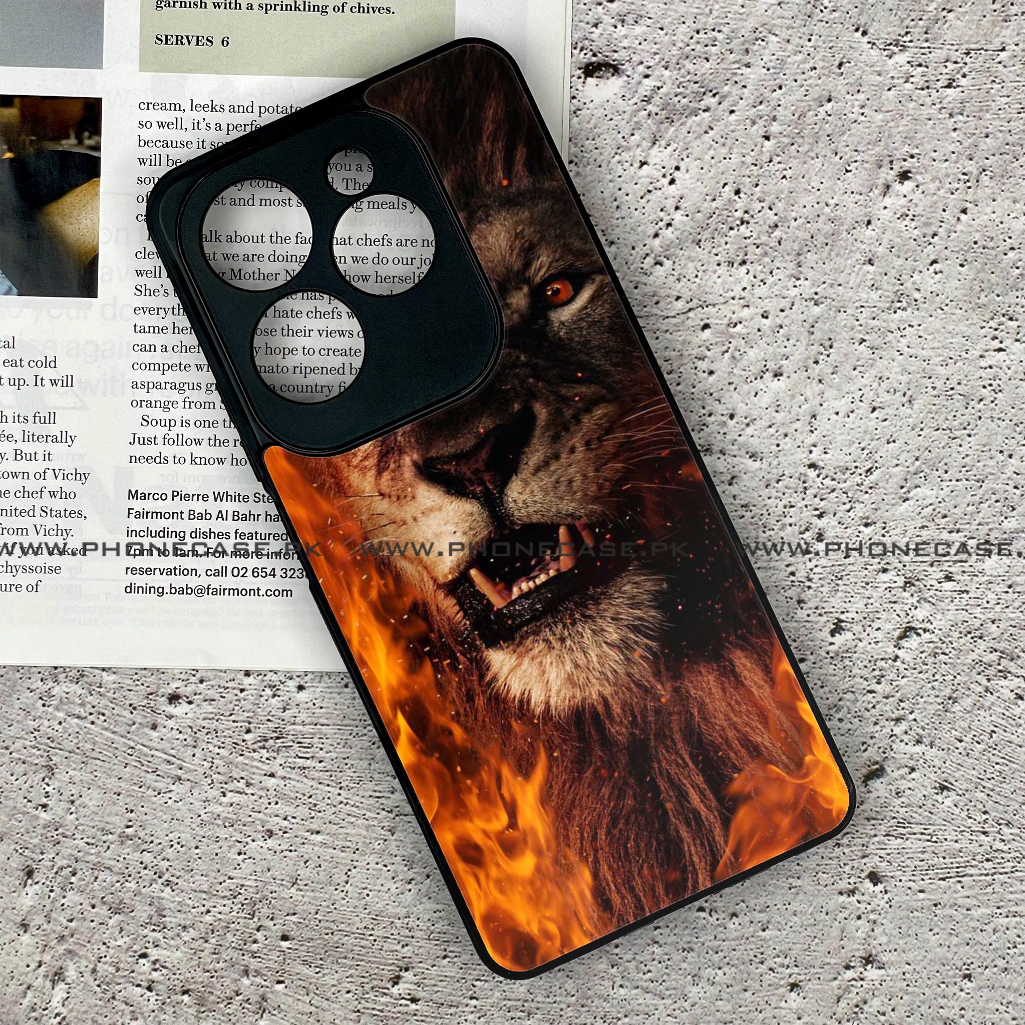 Infinix Hot 40 - Tiger Series - Premium Printed Glass soft Bumper shock Proof Case