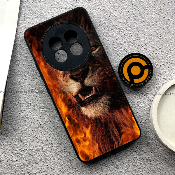 Realme 13 Plus - Tiger Series - Premium Printed Glass soft Bumper shock Proof Case