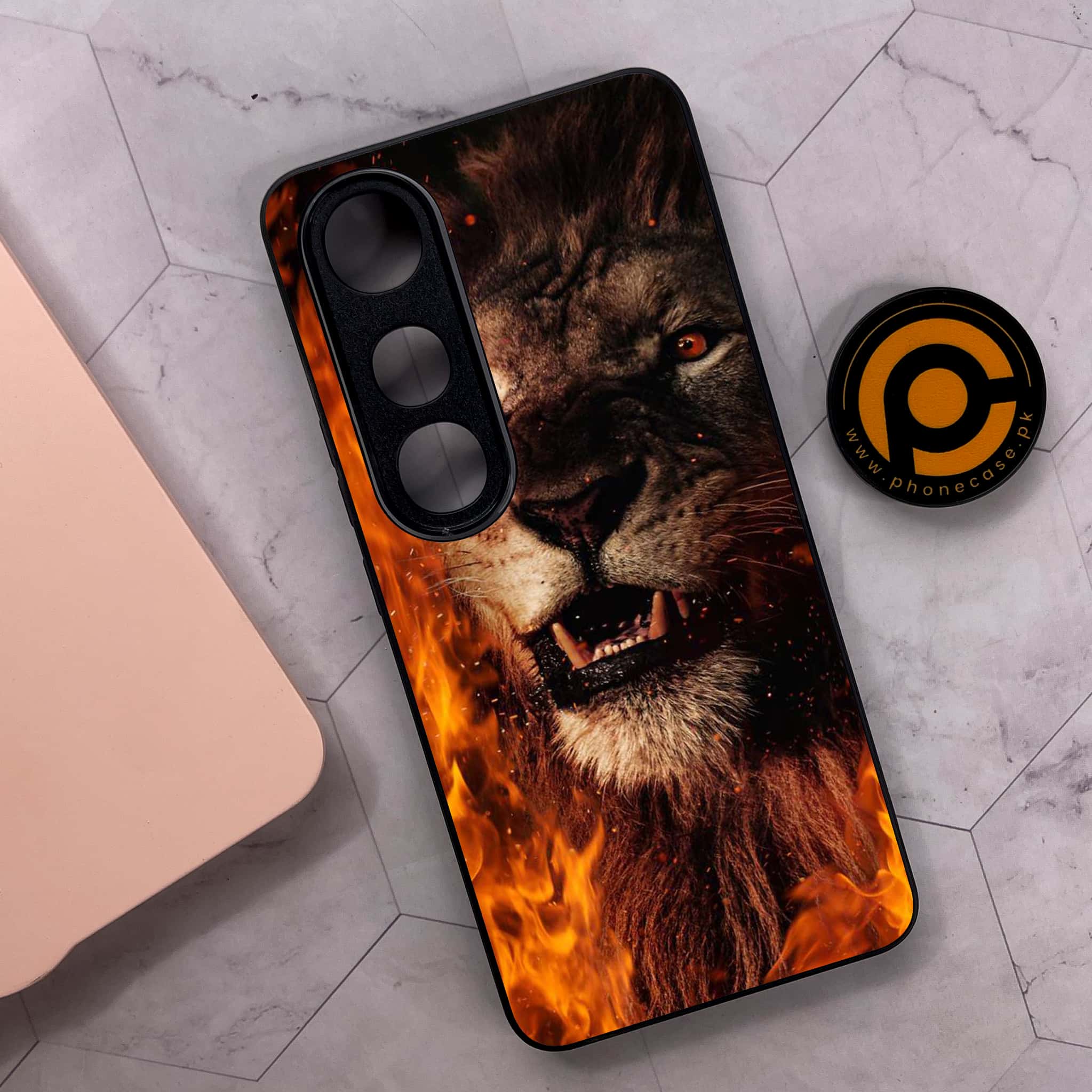 Vivo V50 Lite - Tiger Series - Premium Metal Printed soft Bumper shock Proof Case