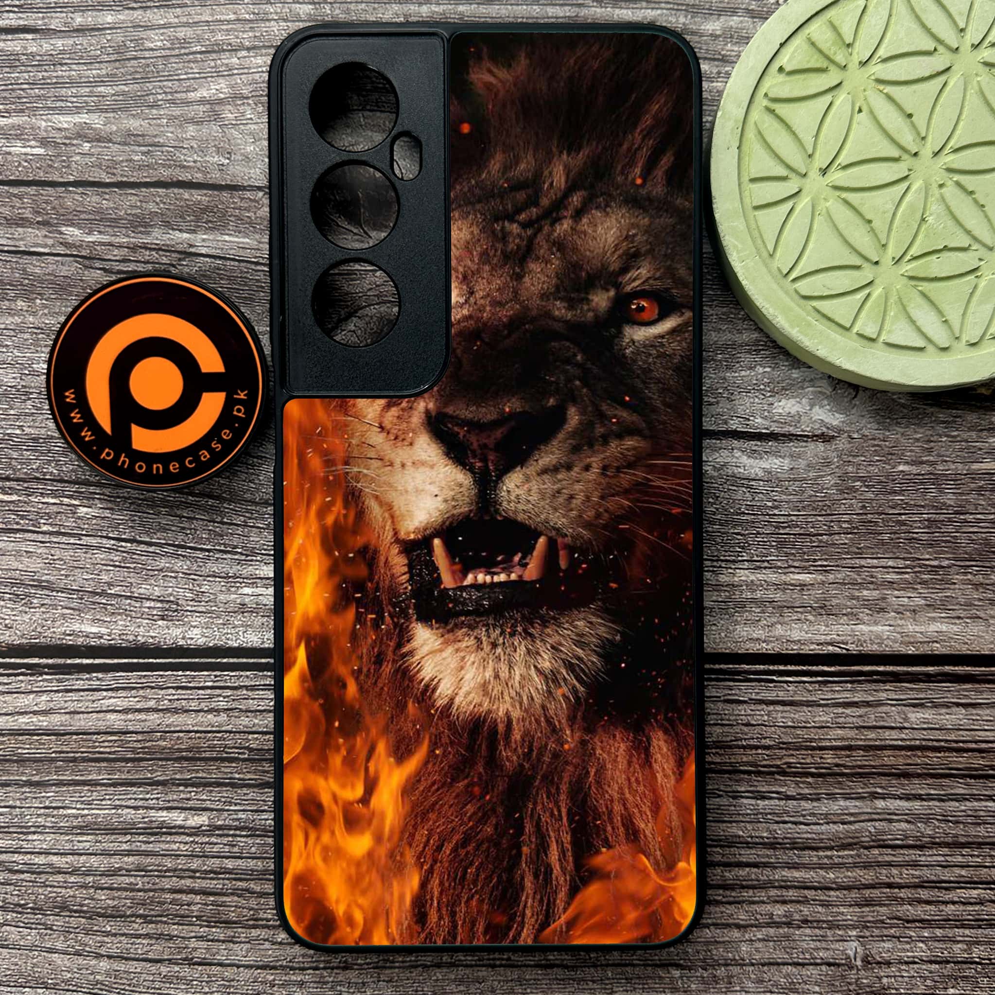 Realme C65  - Tiger Series - Premium Metal Printed soft Bumper shock Proof Case