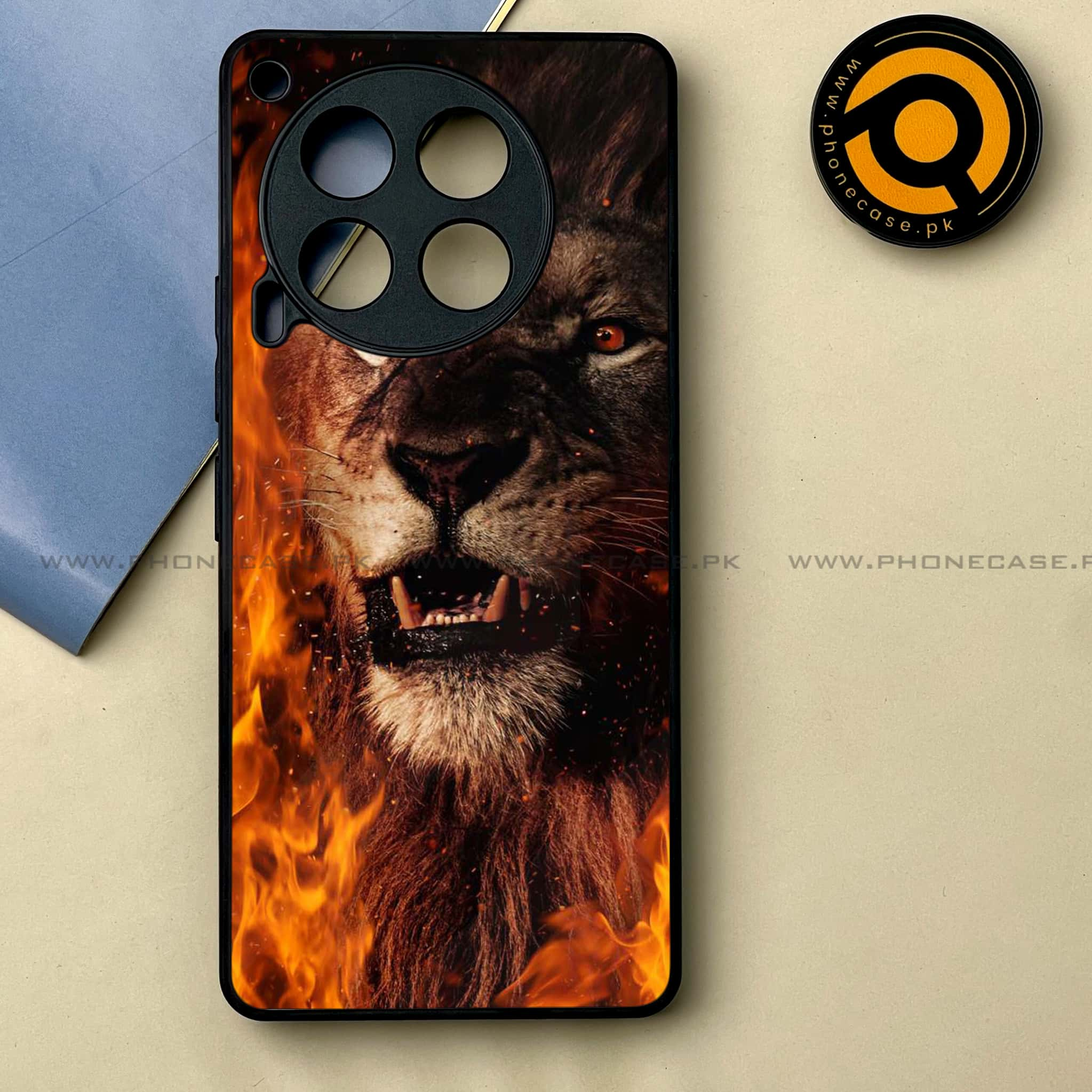 Tecno Camon 30 - Tiger Series -  Premium Printed Metal soft Bumper shock Proof Case