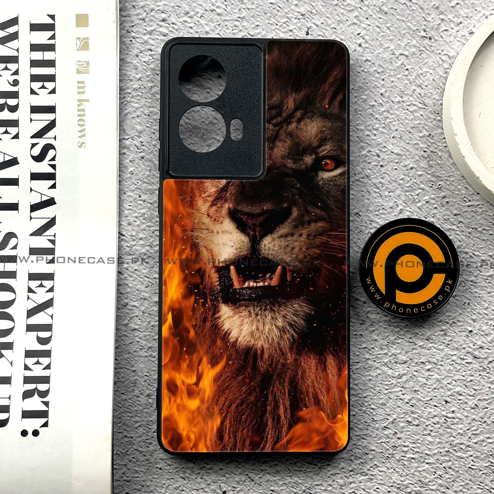 Moto G85 - Tiger Series - Premium Printed Glass soft Bumper shock Proof Case