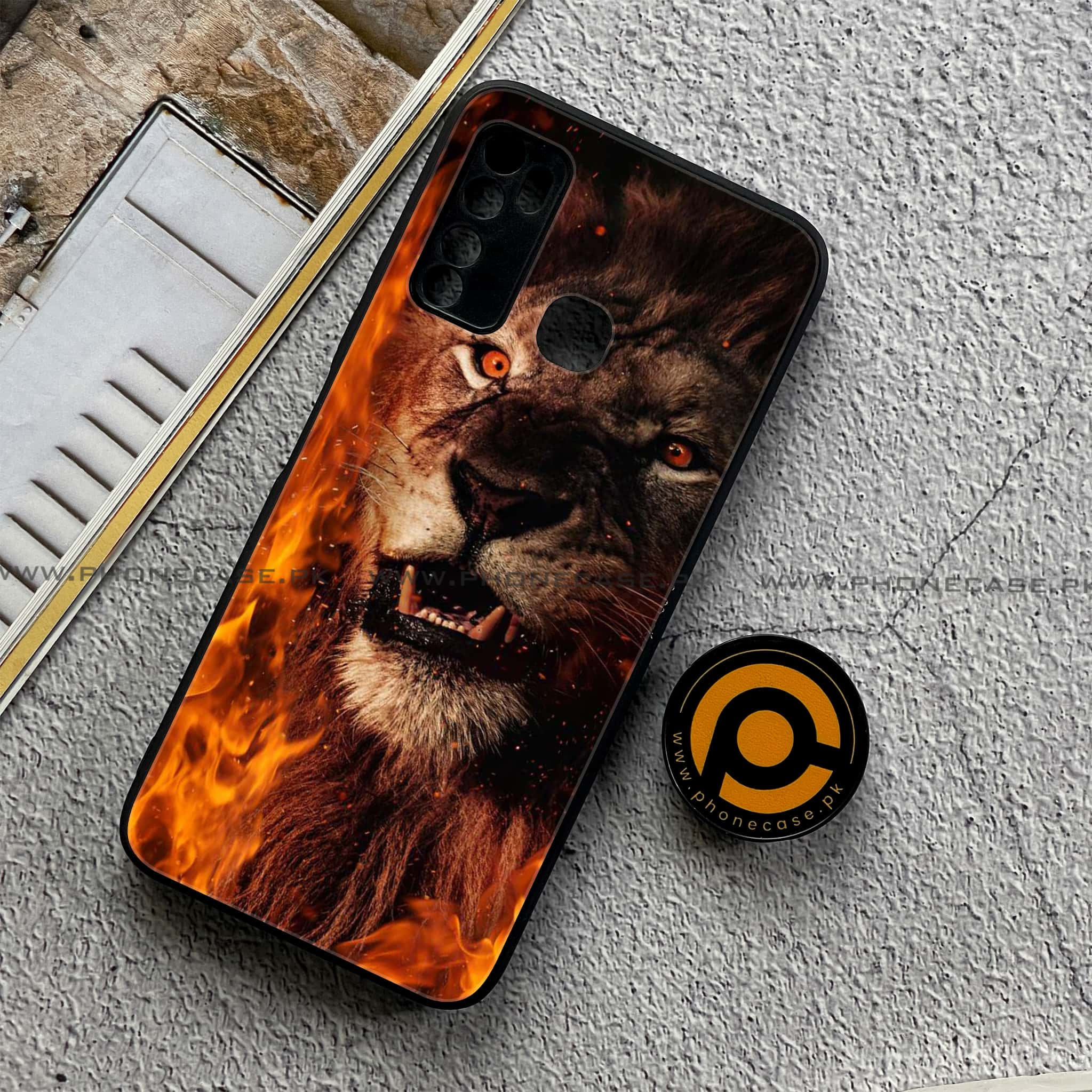 Infinix Note 7 Lite - Tiger Series - Premium Printed Metal soft Bumper shock Proof Case