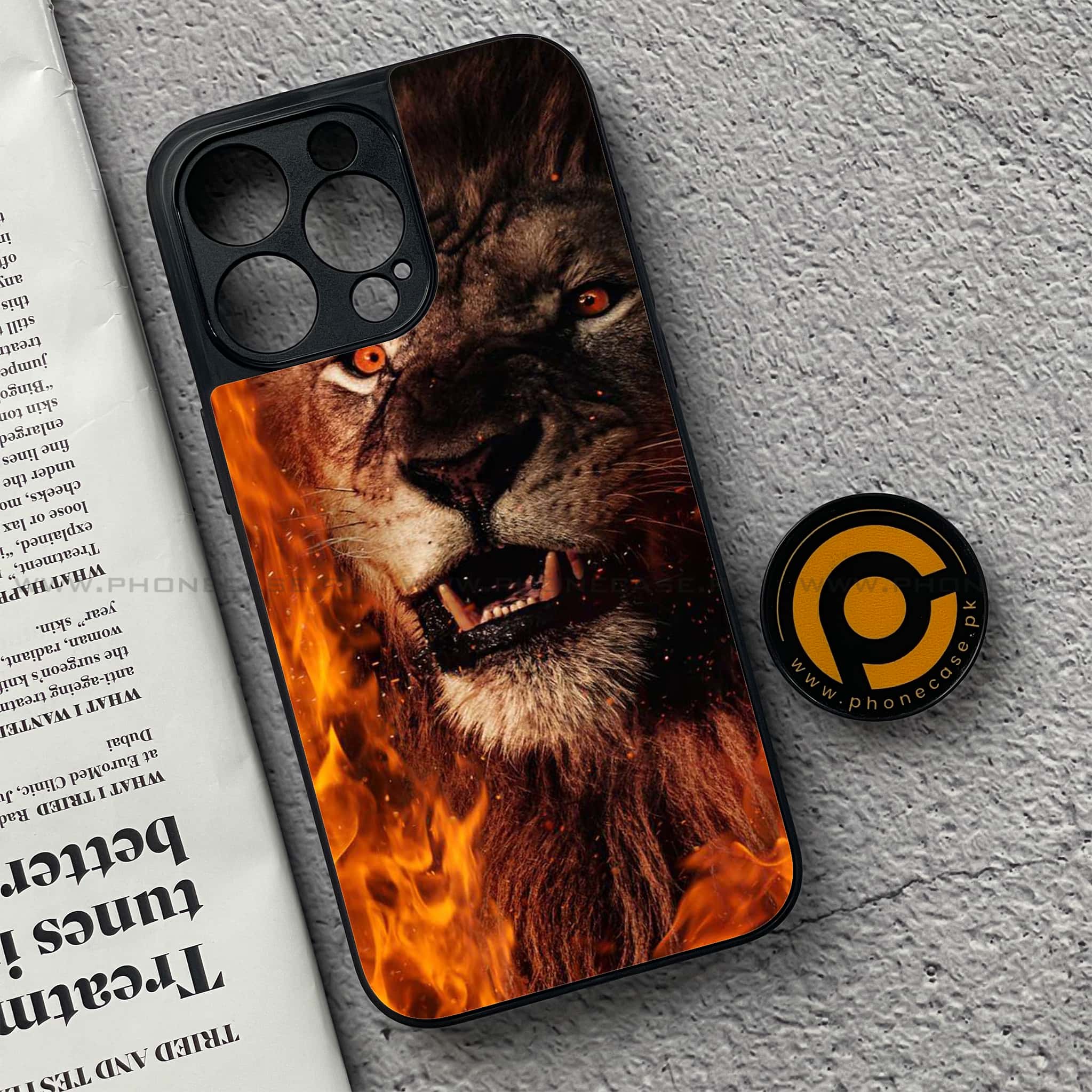 iPhone 15 Pro - Tiger Series - Premium Metal Printed soft Bumper shock Proof Case
