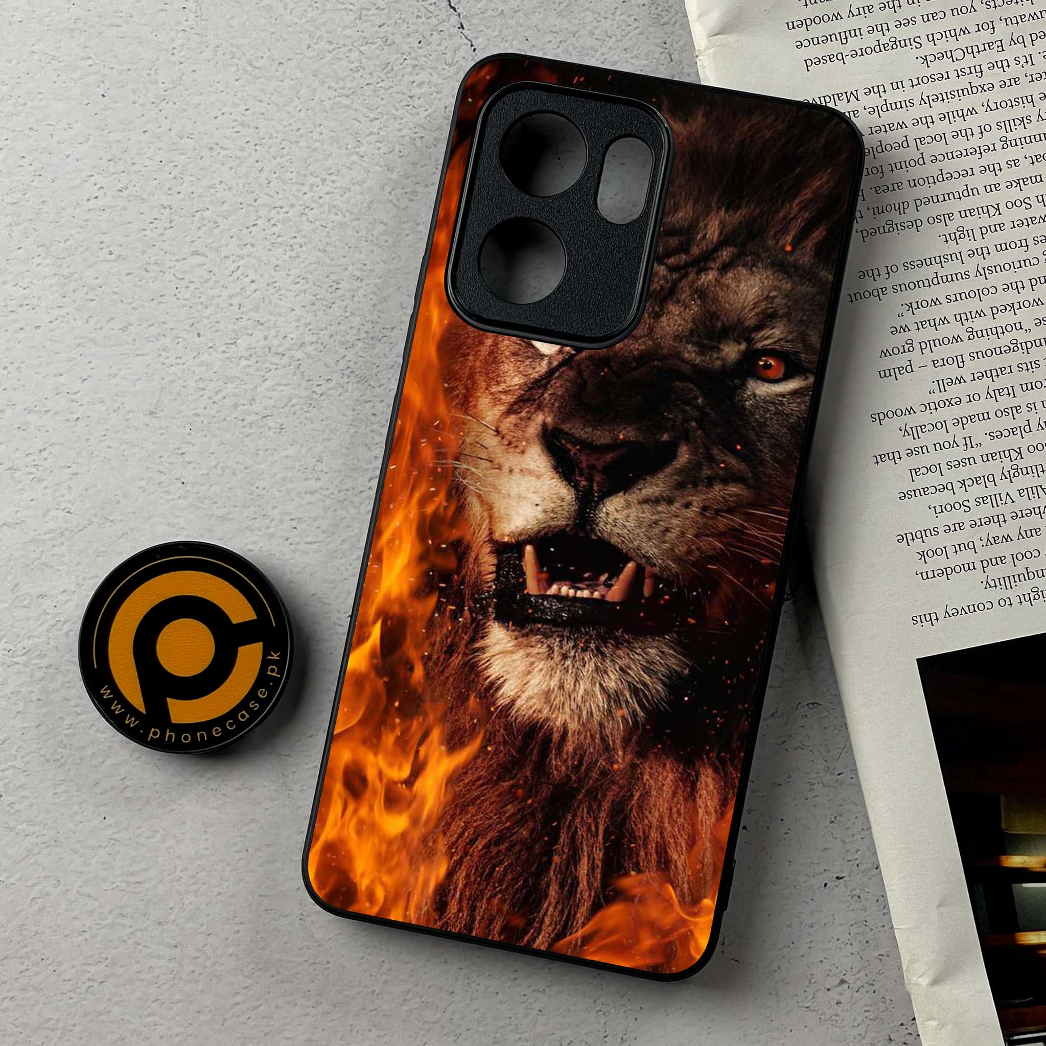 Oppo Reno 13F - Tiger Series - Premium Metal Printed Soft Bumper Shockproof Case