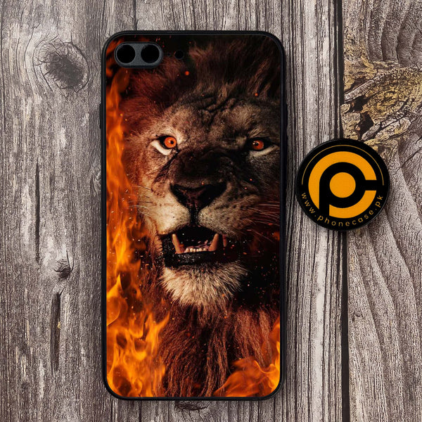 iPhone 7 Plus / 8 Plus  - Tiger Art Design 2 - Premium Metal Printed soft Bumper shock Proof Case CS-18439