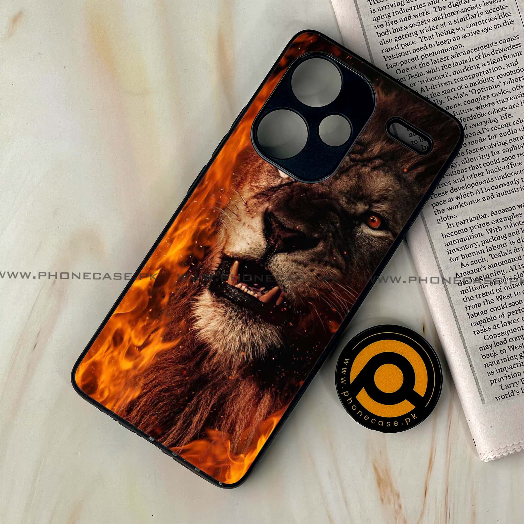 Redmi Note 13 Pro Plus 5G - Tiger Series - Premium Printed Glass soft Bumper shock Proof Case