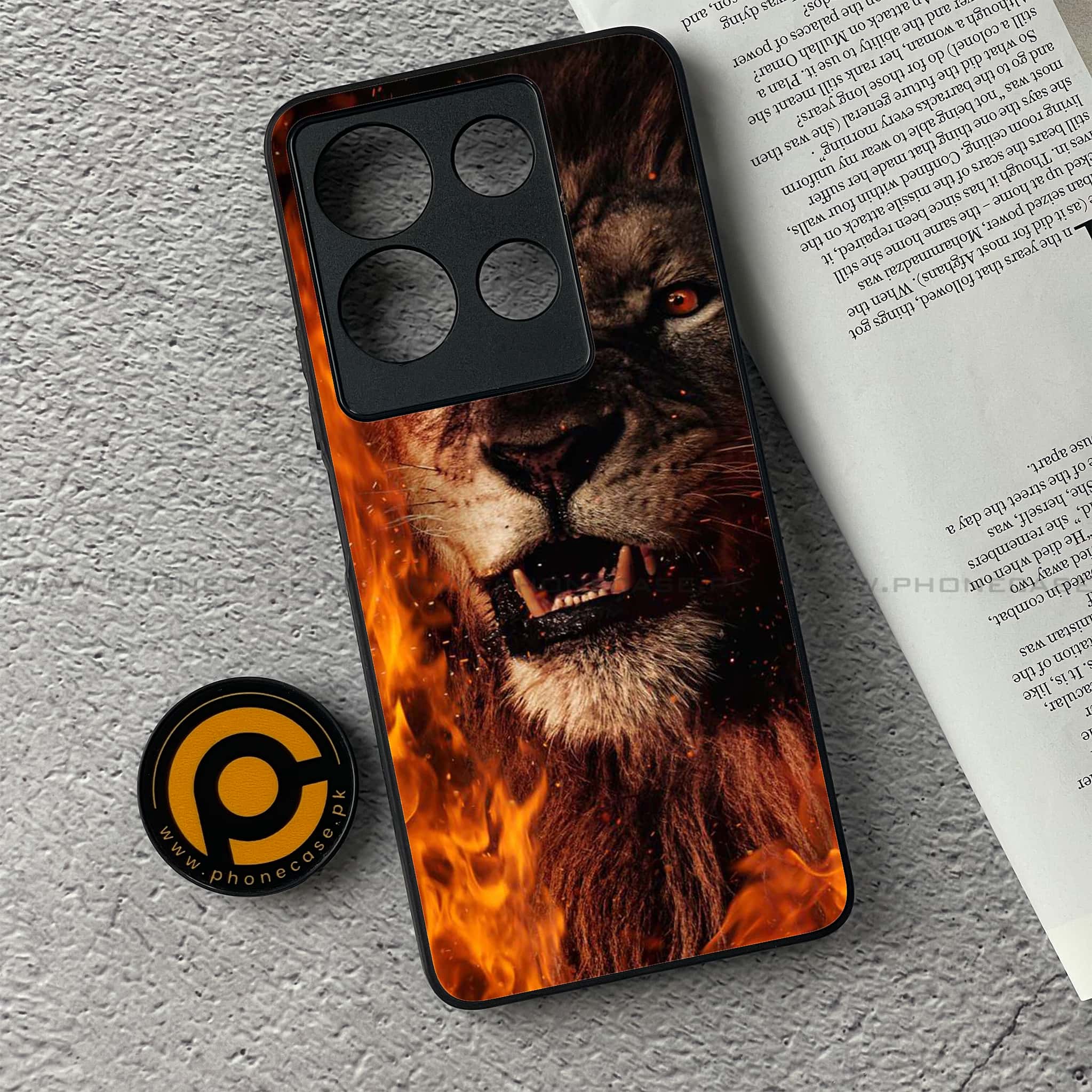 Infinix Note 30 - Tiger Series - Premium Printed Glass soft Bumper shock Proof Case