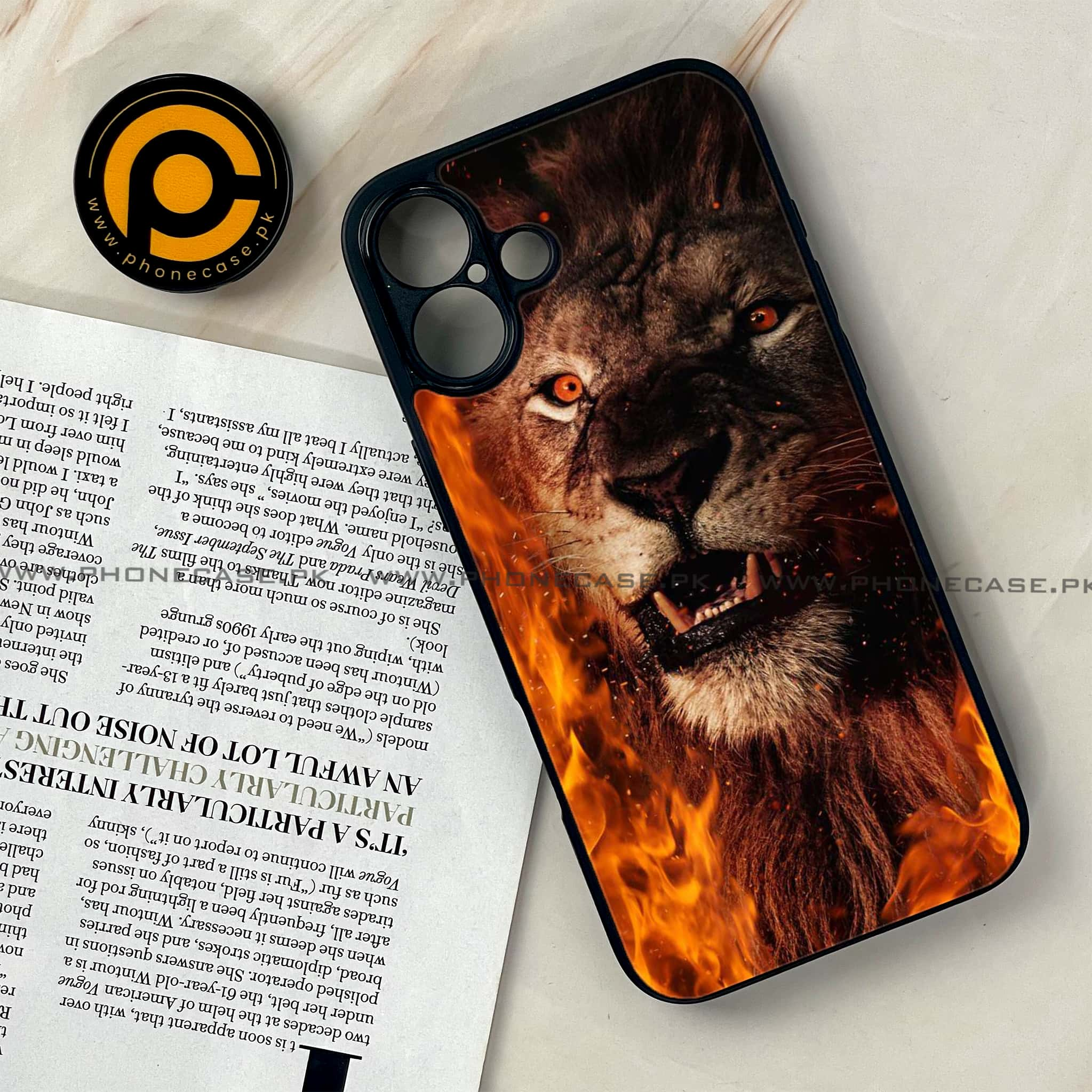 iPhone 16 Plus - Tiger Series - Premium Printed Glass soft Bumper shock Proof Case