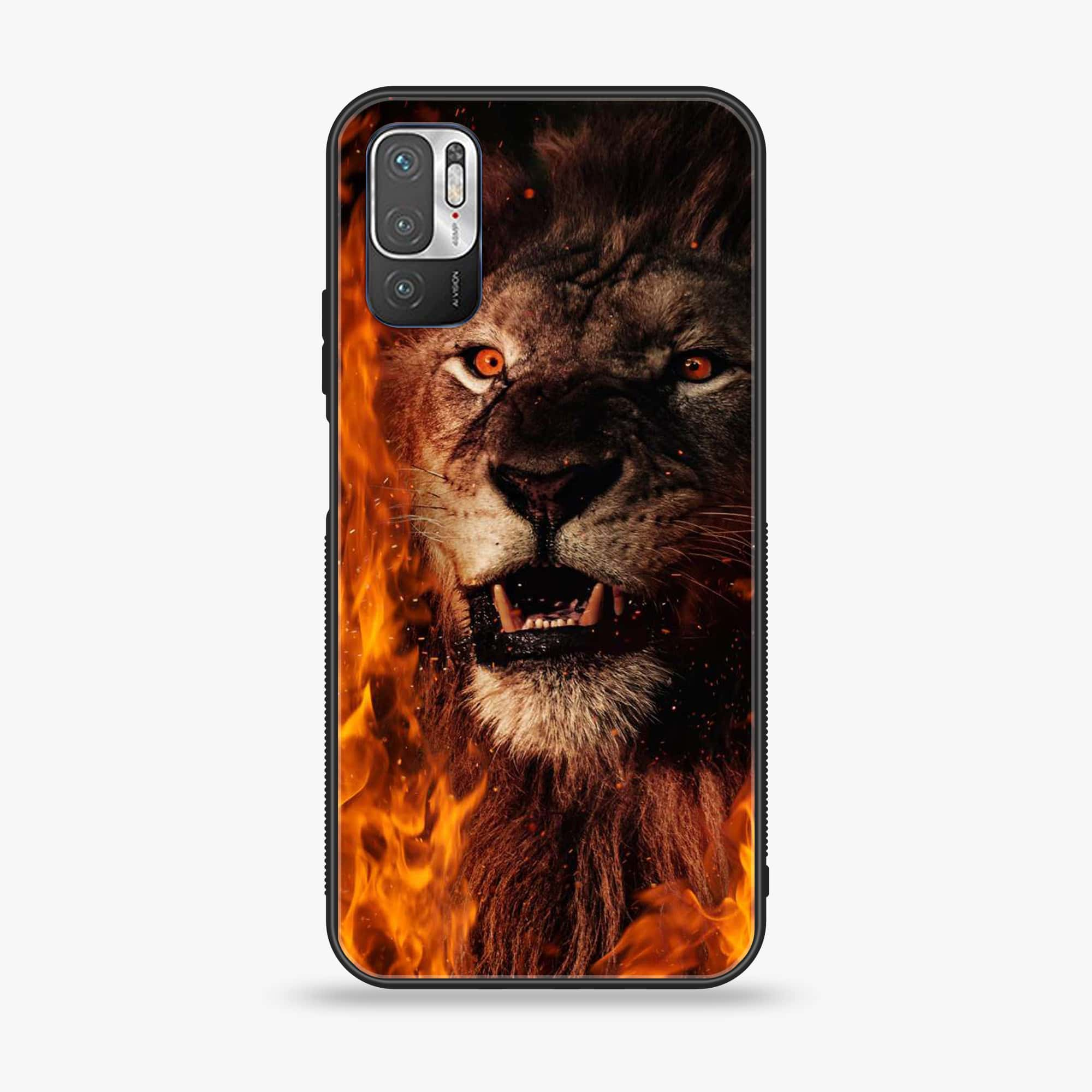 Xiaomi Redmi Note 10 5G - Tiger Series - Premium Printed Glass soft Bumper shock Proof Case