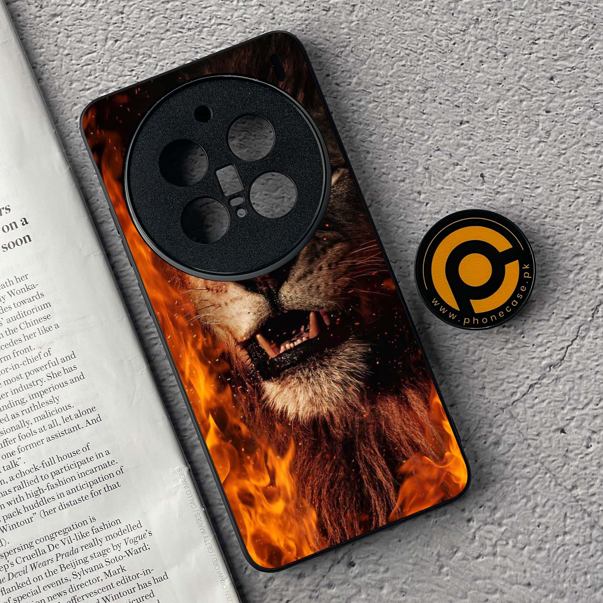 Vivo X200 Pro - Tiger Series - Premium Metal  Printed soft Bumper shock Proof Case