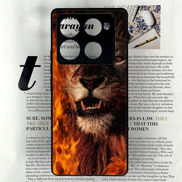 Infinix Note 40 Pro 4G - Tiger Design 2- Premium Printed Glass soft Bumper shock Proof Case CS-18671