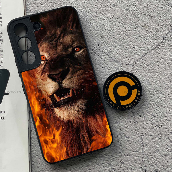 Samsung Galaxy S22 - Tiger Art Design 2 - Premium Metal Printed soft Bumper shock Proof Case CS-36900
