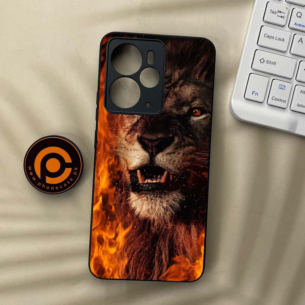 Realme 14T 5G - Tiger Series - Premium Metal Printed soft Bumper Shock Proof Case