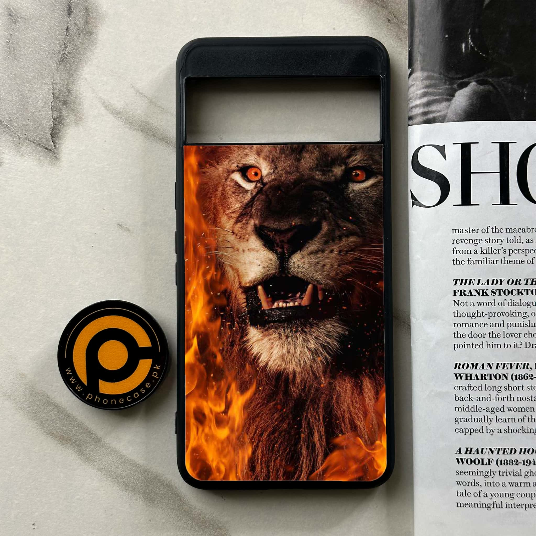 Google Pixel 8 Pro - Tiger Series - Premium Printed Glass soft Bumper shock Proof Case