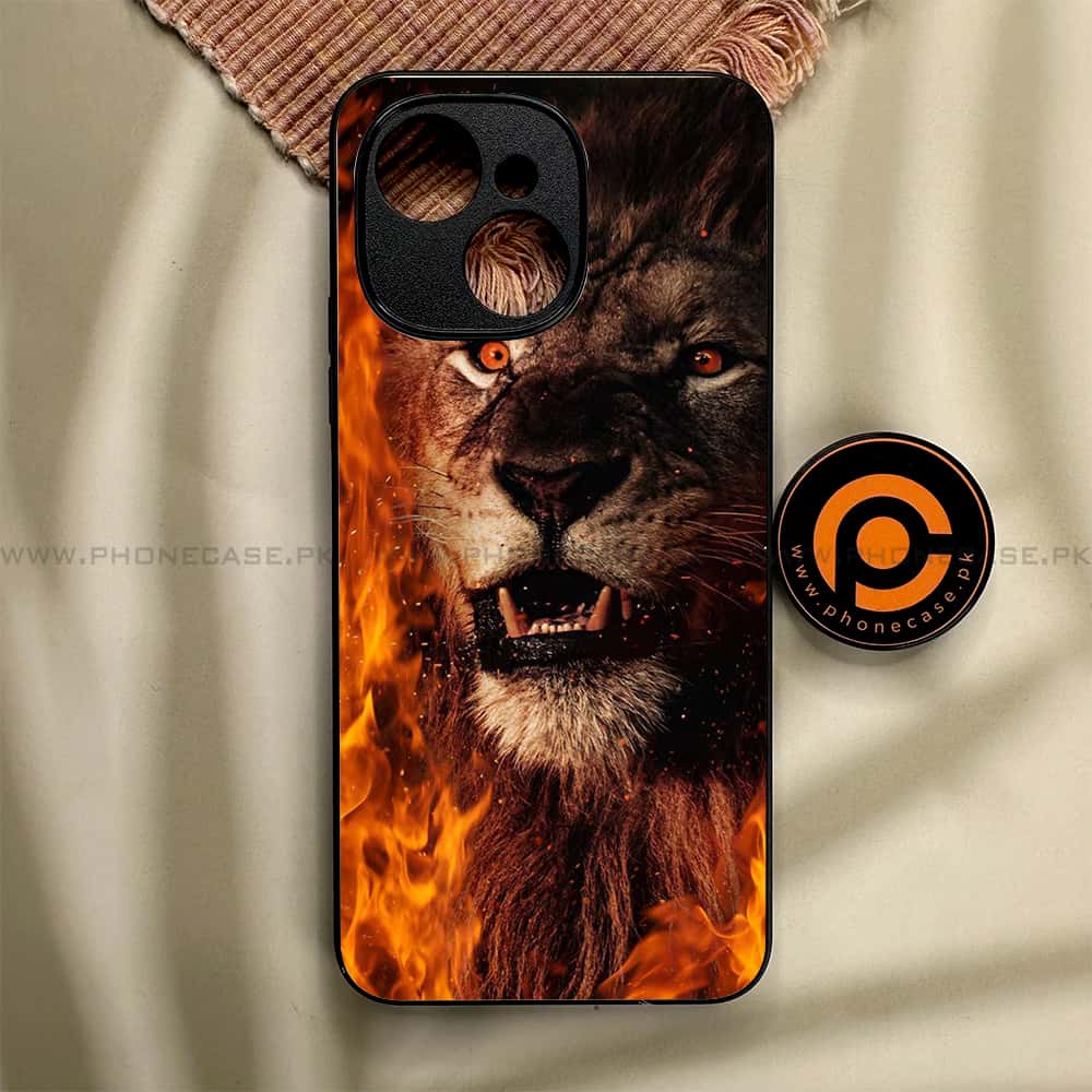 Tecno Spark 40C - Tiger Series - Premium Metal Printed soft Bumper shock Proof Case