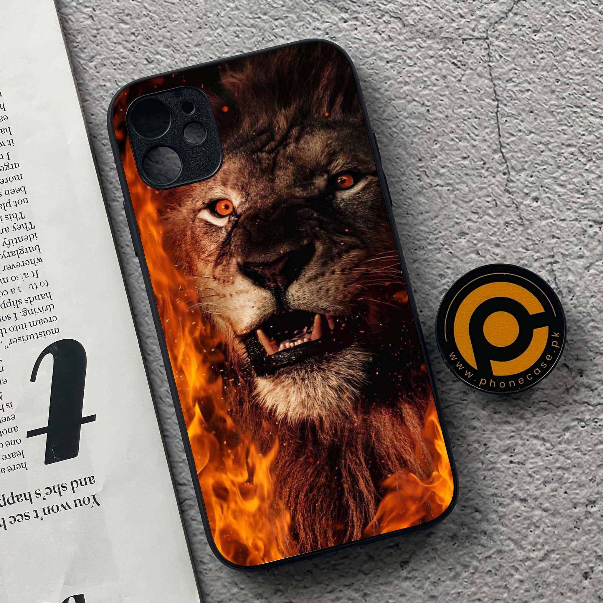 iPhone 11  Tiger Art Series  Premium Printed Glass soft Bumper shock Proof Case